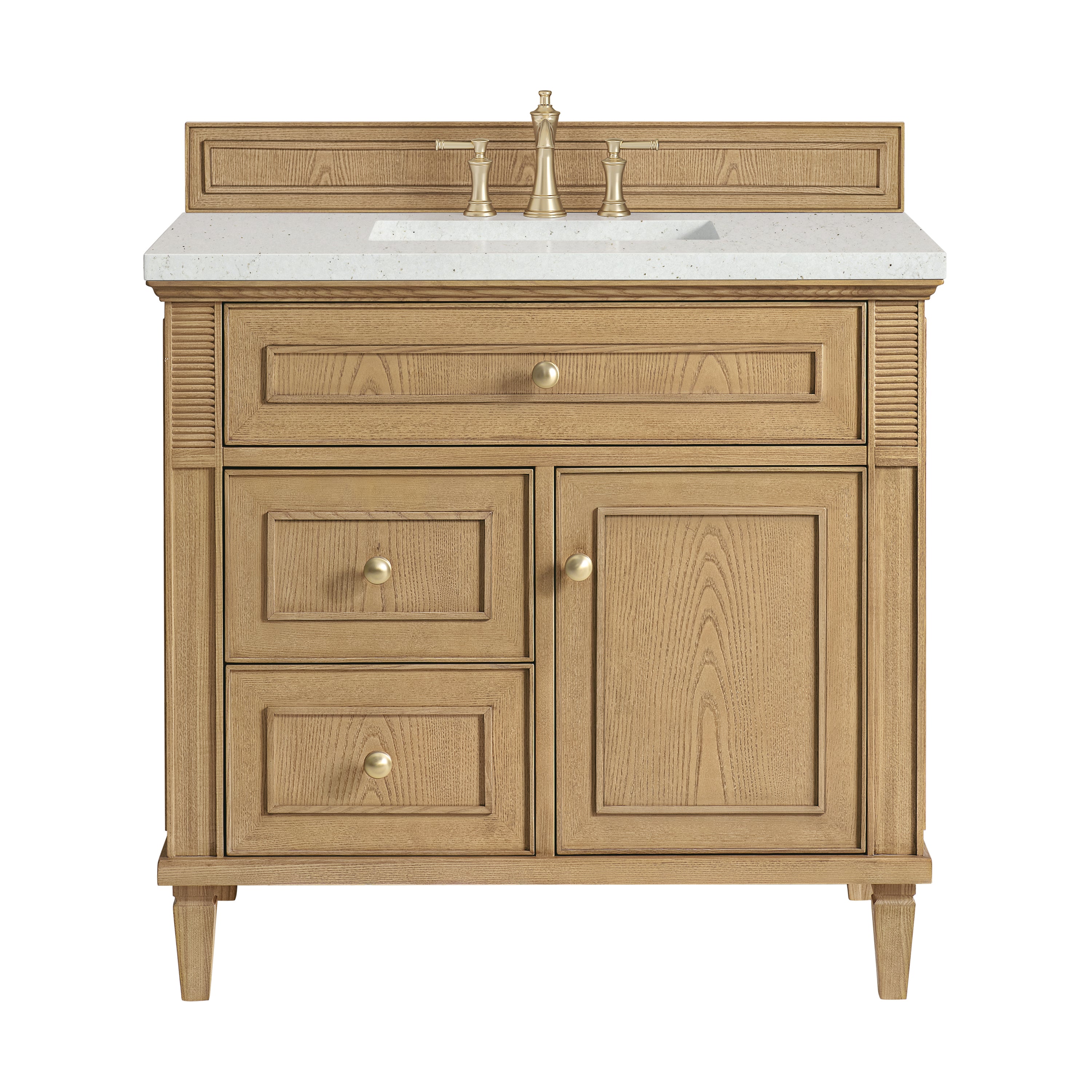James Martin Lorelai 36" Single Vanity in Light Natural Oak with 3cm Countertop