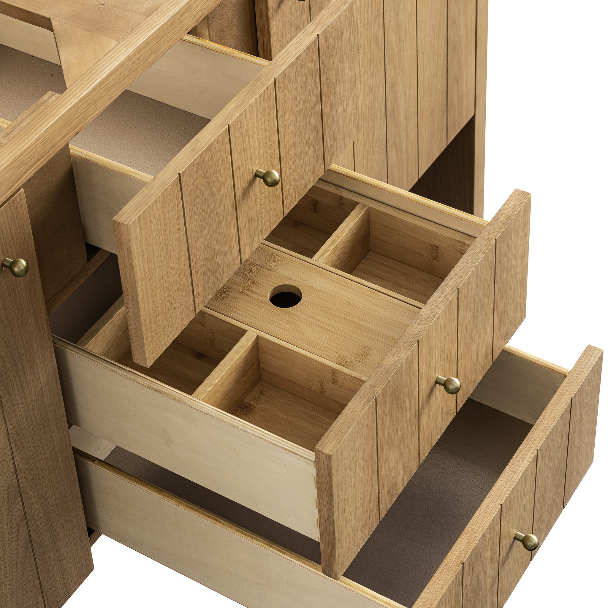 James Martin Hudson 60" Double Vanity in Light Natural Oak with 3cm Countertop