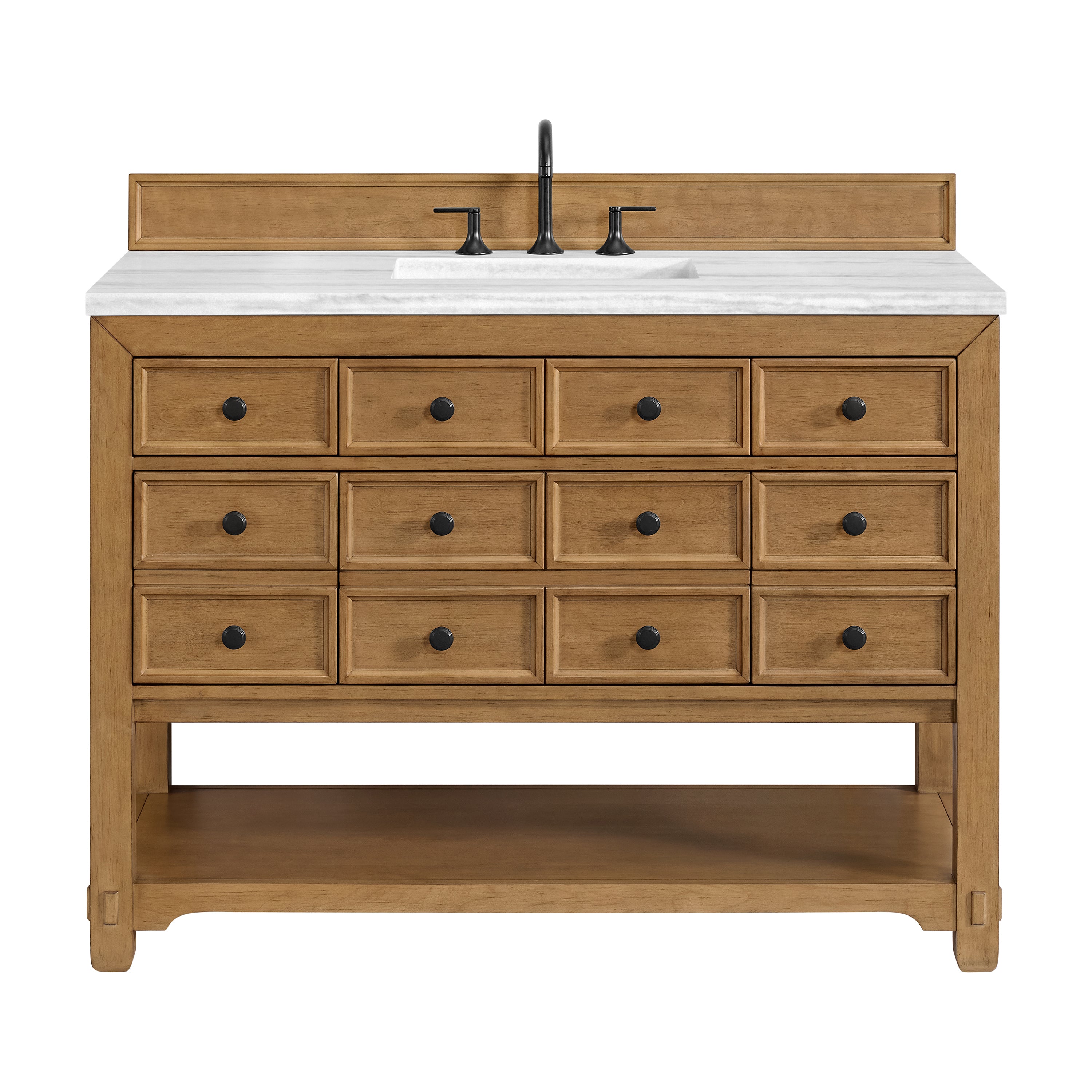 James Martin Malibu 48" Single Vanity in Amber Birch with 3cm Countertop