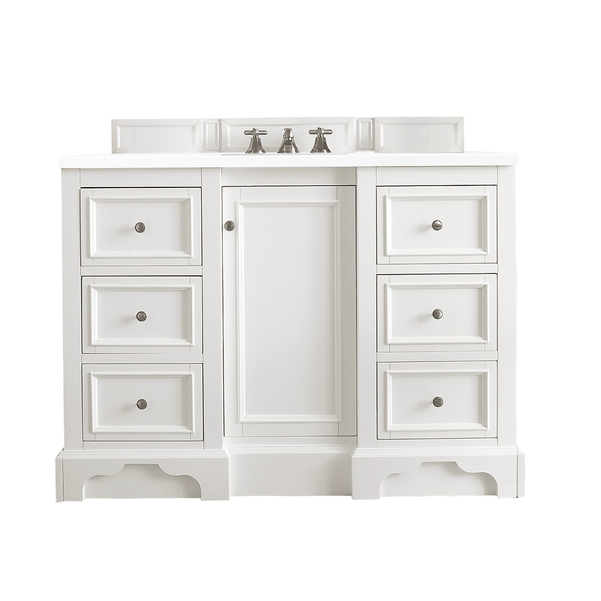 James Martin De Soto 48" Single Vanity in Bright White with 3cm Countertop