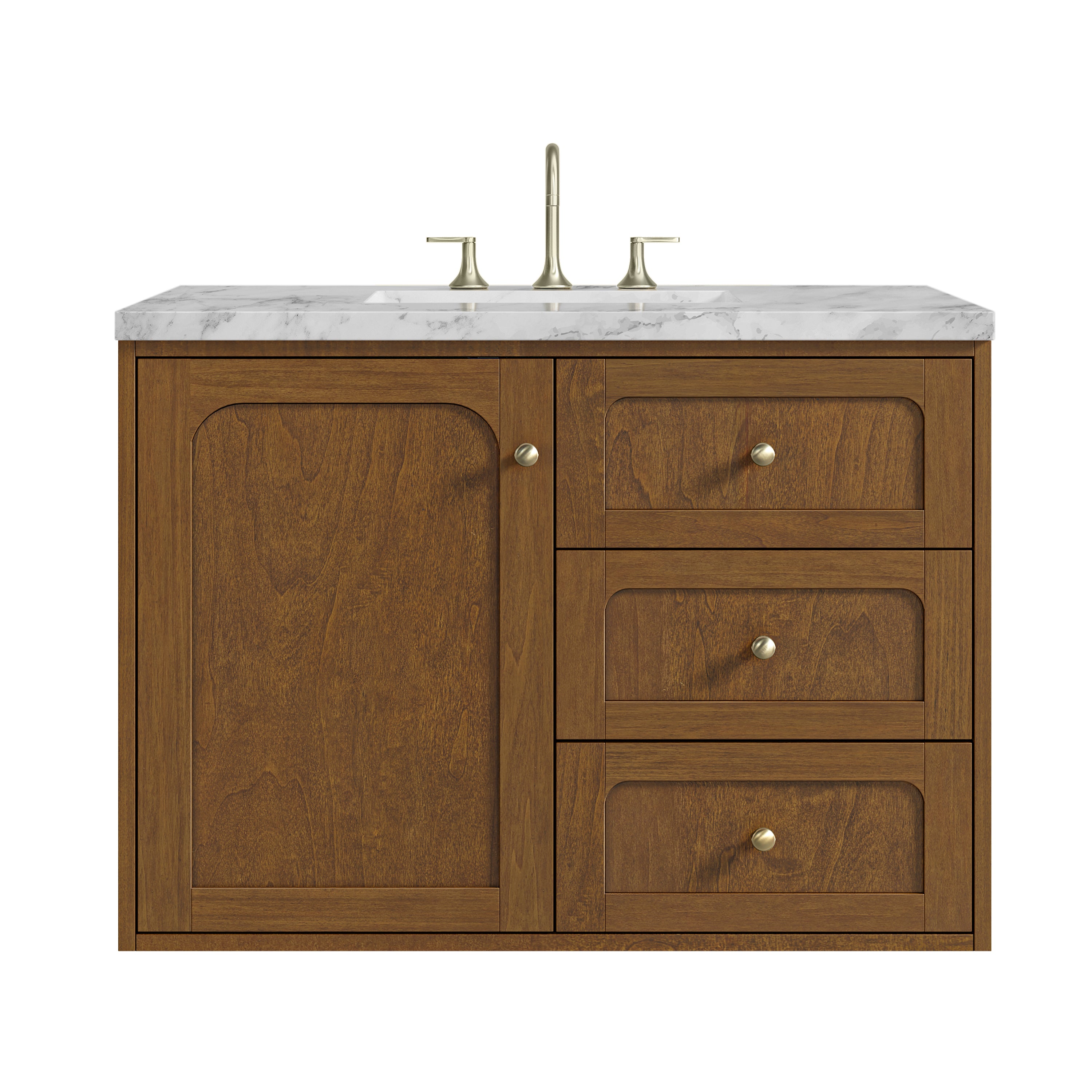 James Martin Laurent 36" Single Vanity in Honey Oak with 3cm Countertop