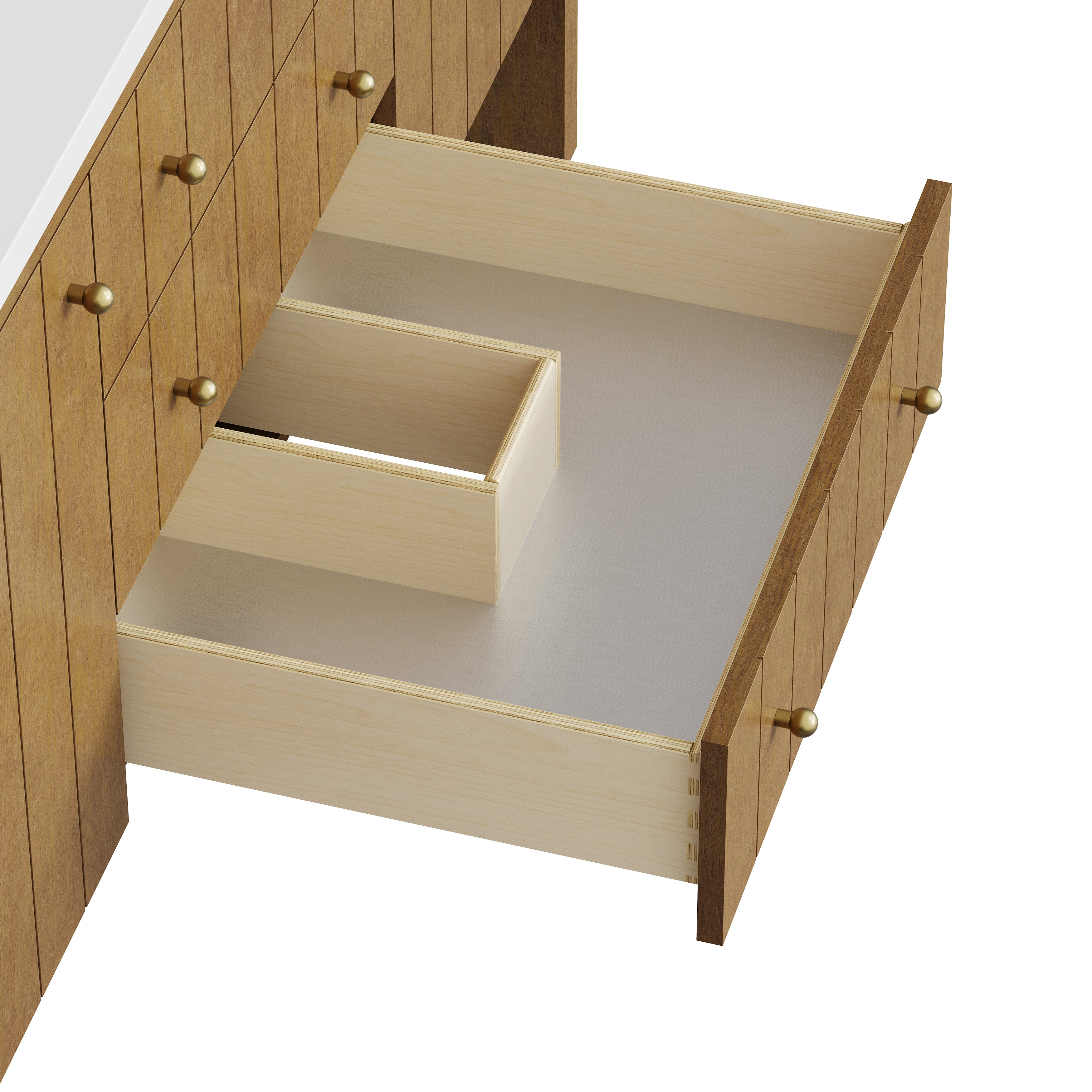 James Martin Hudson 60" Single Vanity in Honey Oak with 3cm Countertop and FreePower Wireless Charger