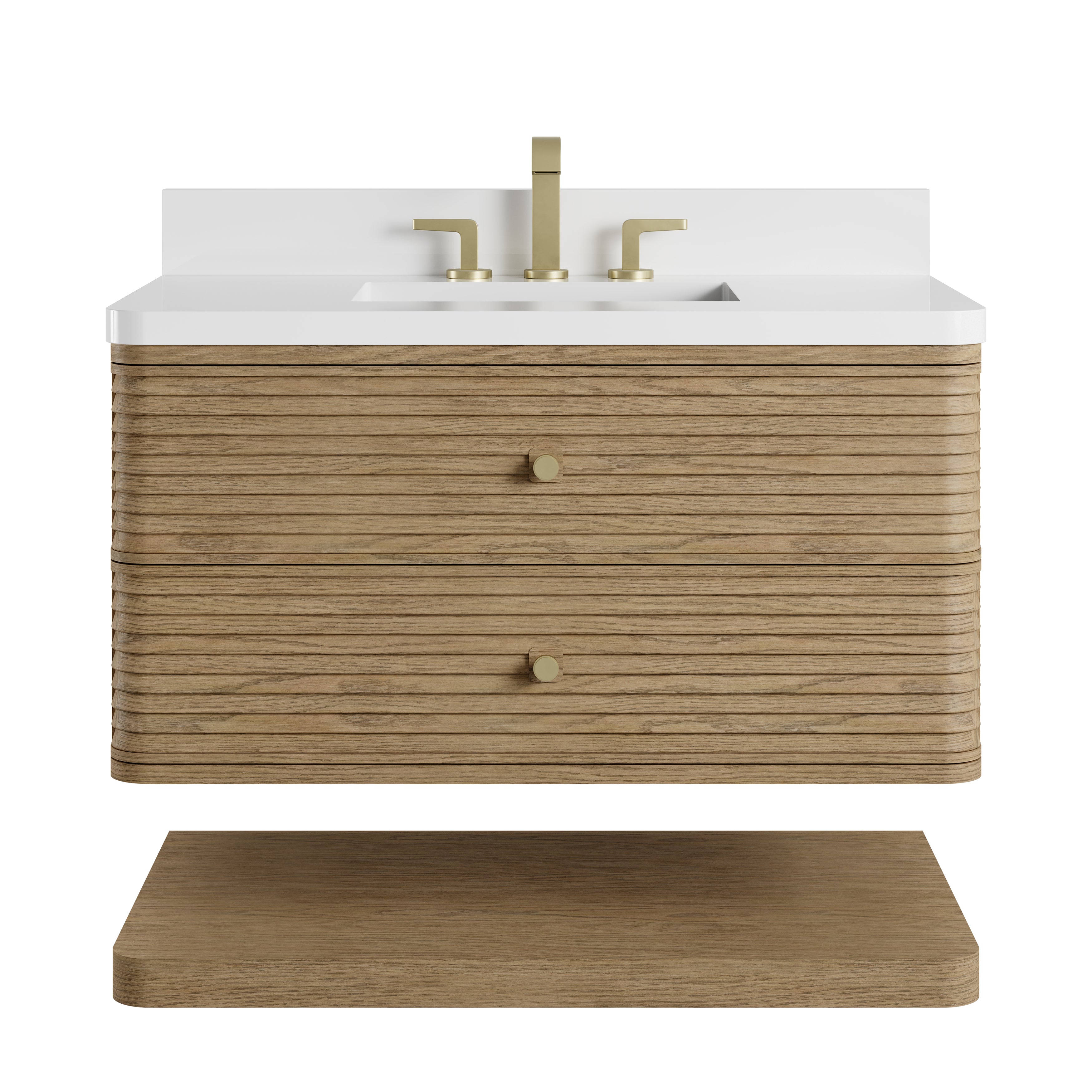 James Martin Allamari 36" Single Vanity in Dune Mist with 3cm Countertop