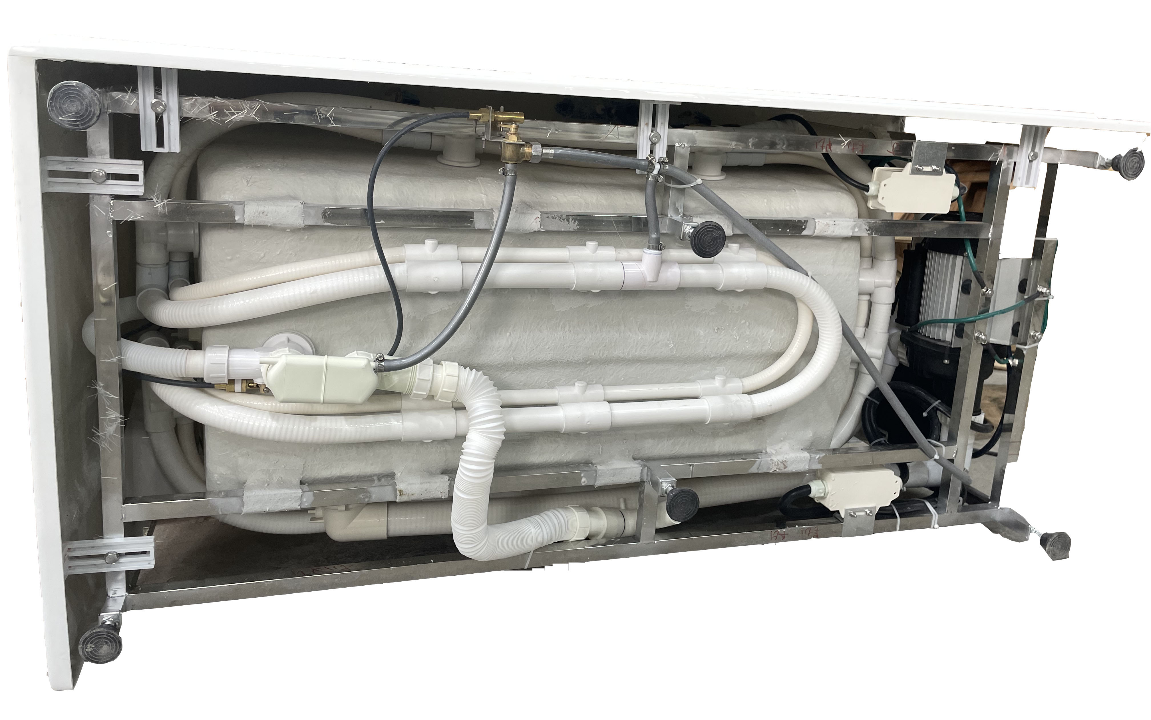 EAGO AM154ETL-L5 5 ft Acrylic White Rectangular Whirlpool Bathtub w Fixtures