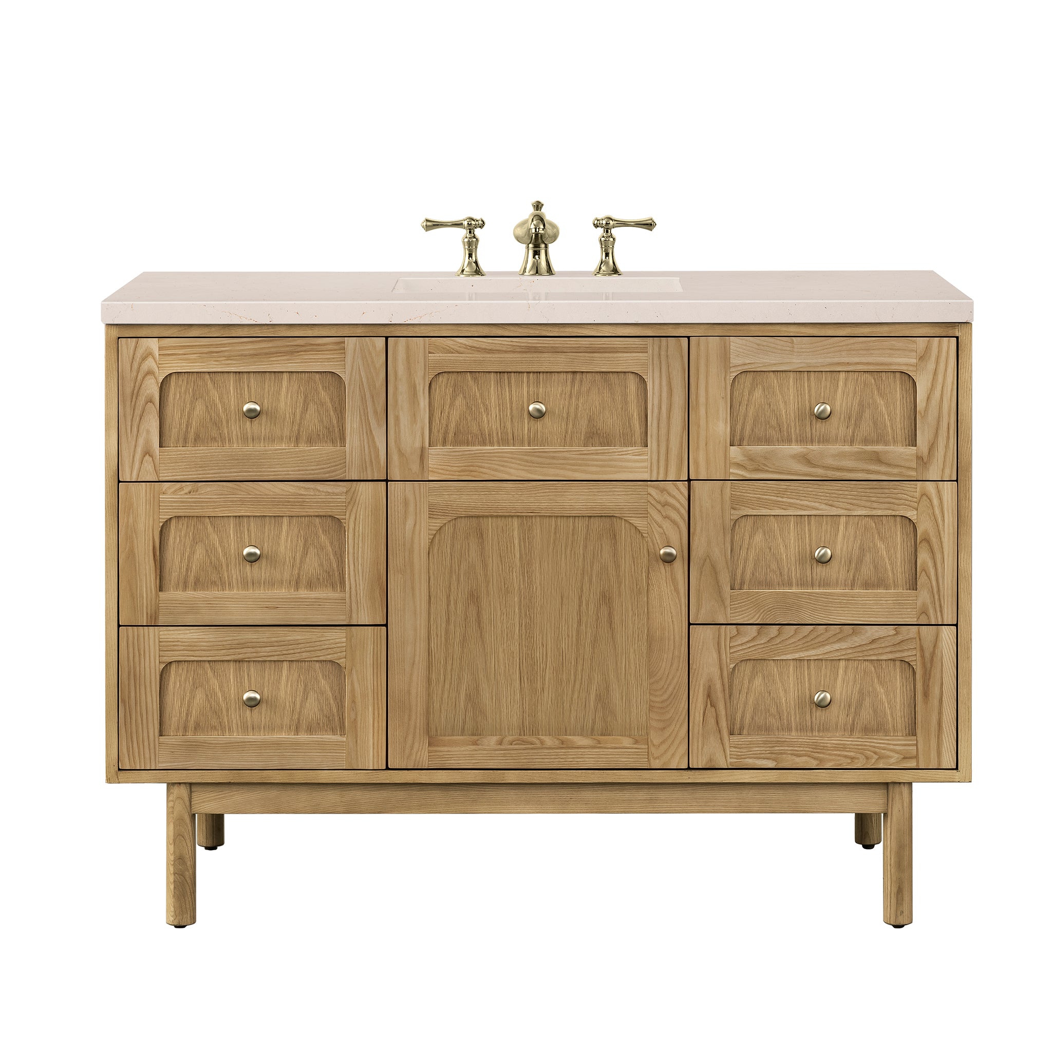 James Martin Laurent 48" Single Vanity in Light Natural Oak with 3cm Countertop