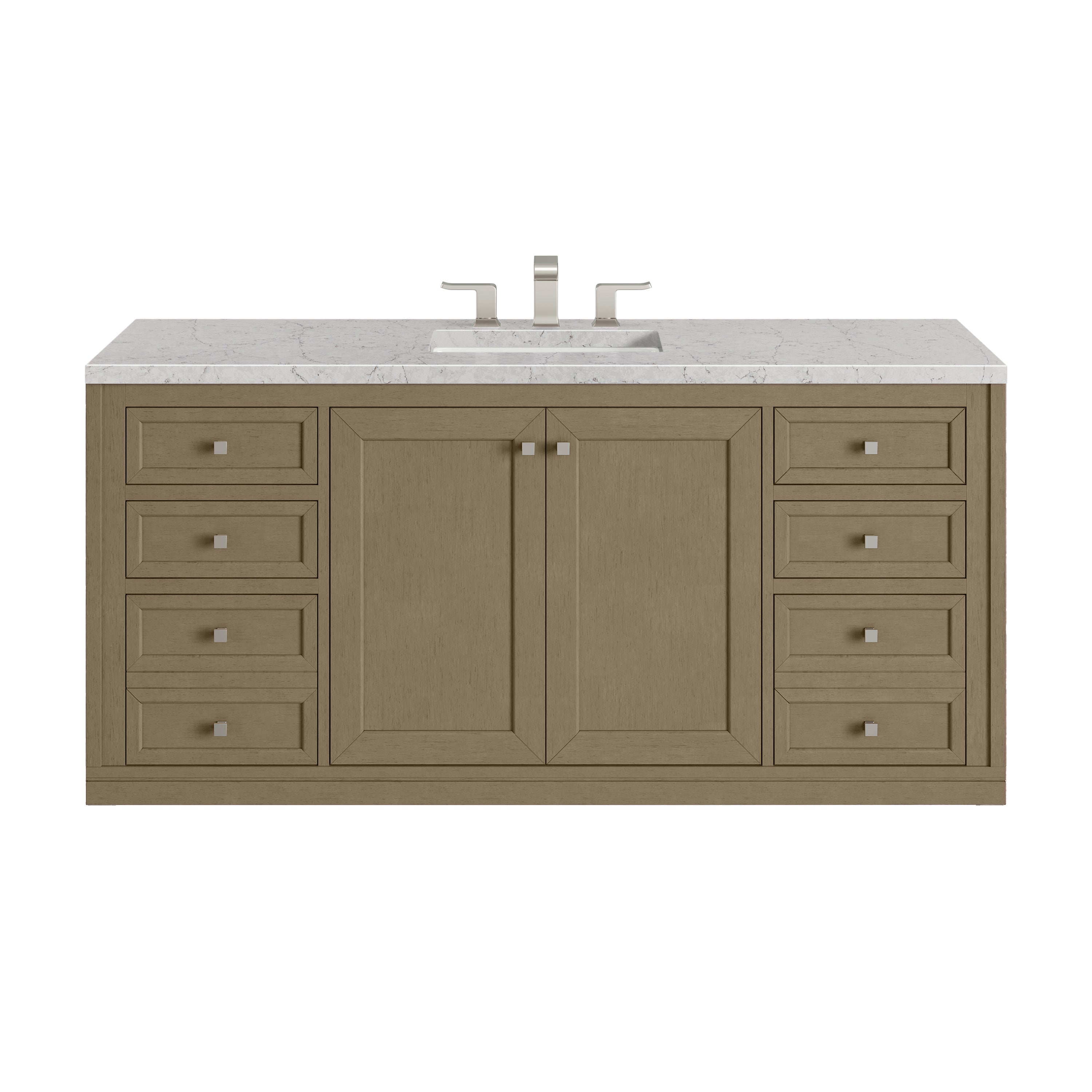 James Martin Chicago 60" Single Vanity in Walnut Whisper with 3cm Countertop