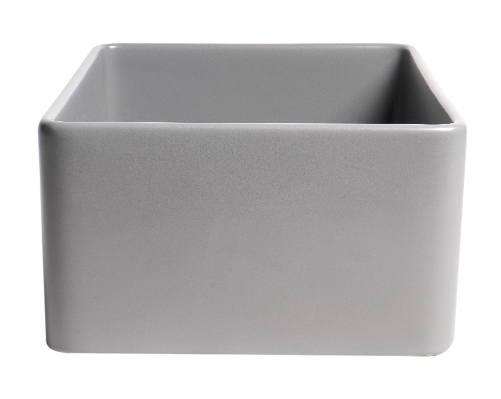 ALFI brand ABF2418 Smooth Apron 24" x 18" Single Bowl Fireclay Farm Sink
