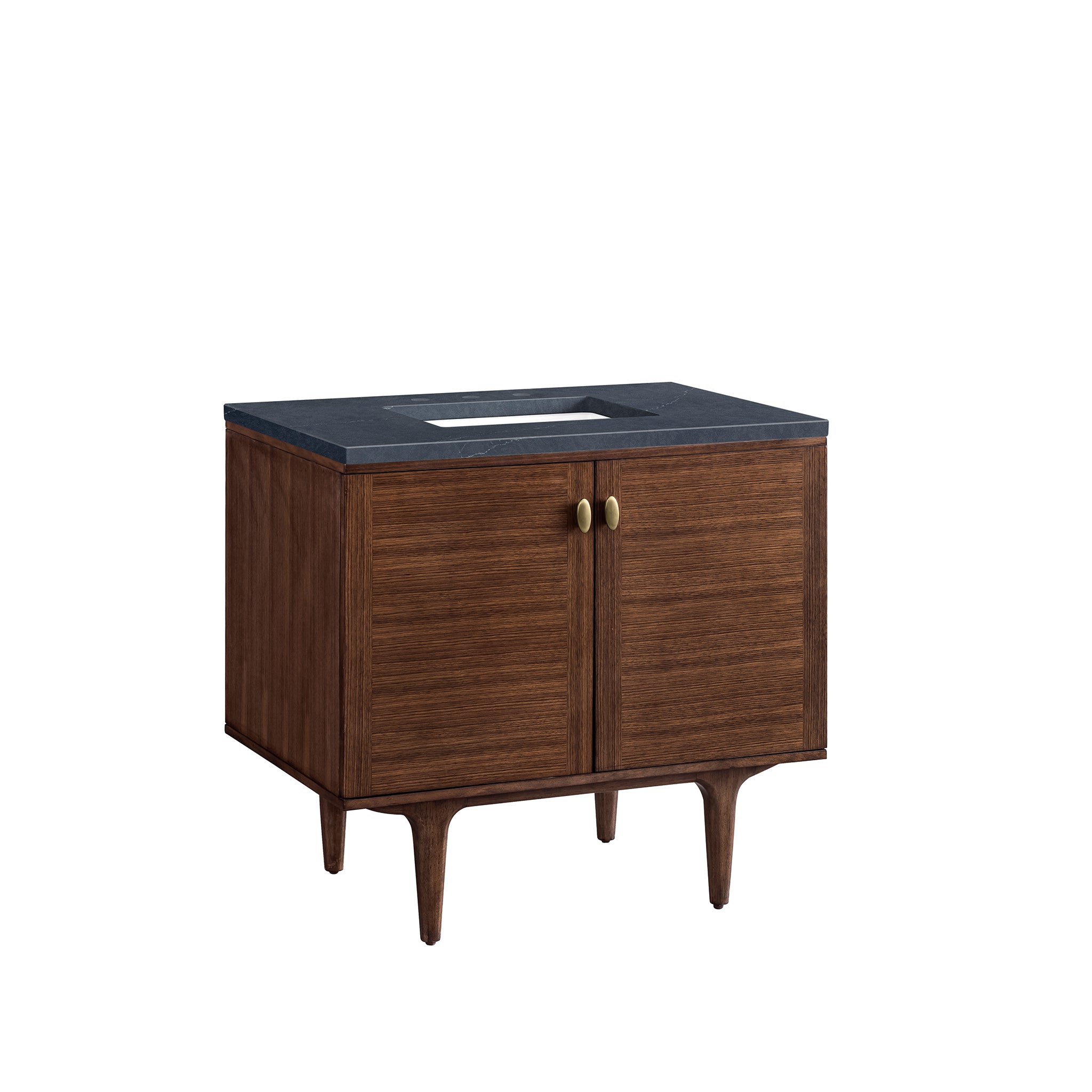 James Martin Amberly 36" Single Vanity in Mid-Century Walnut with 3cm Countertop