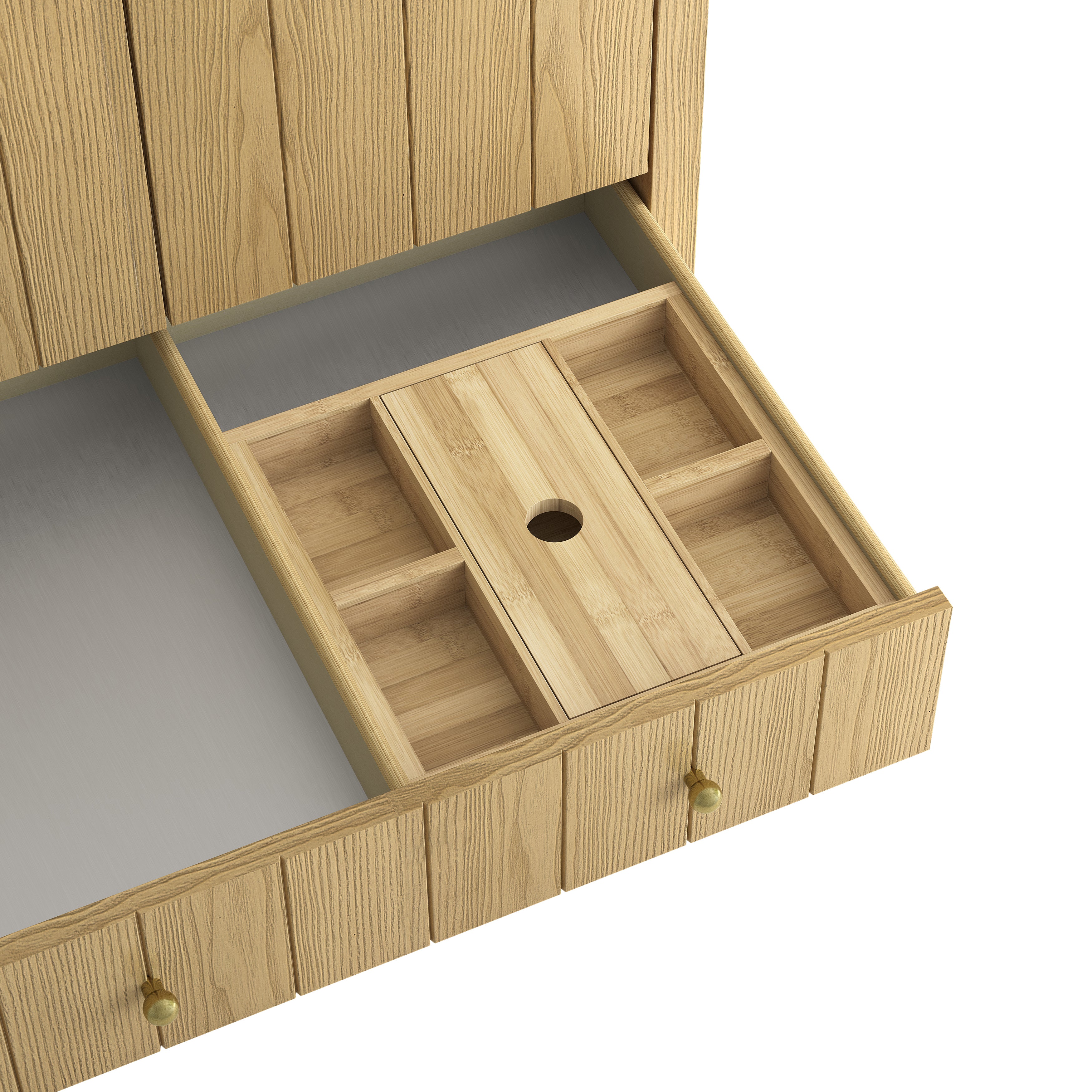 James Martin Hudson 30" Single Vanity in Light Natural Oak with 3cm Countertop