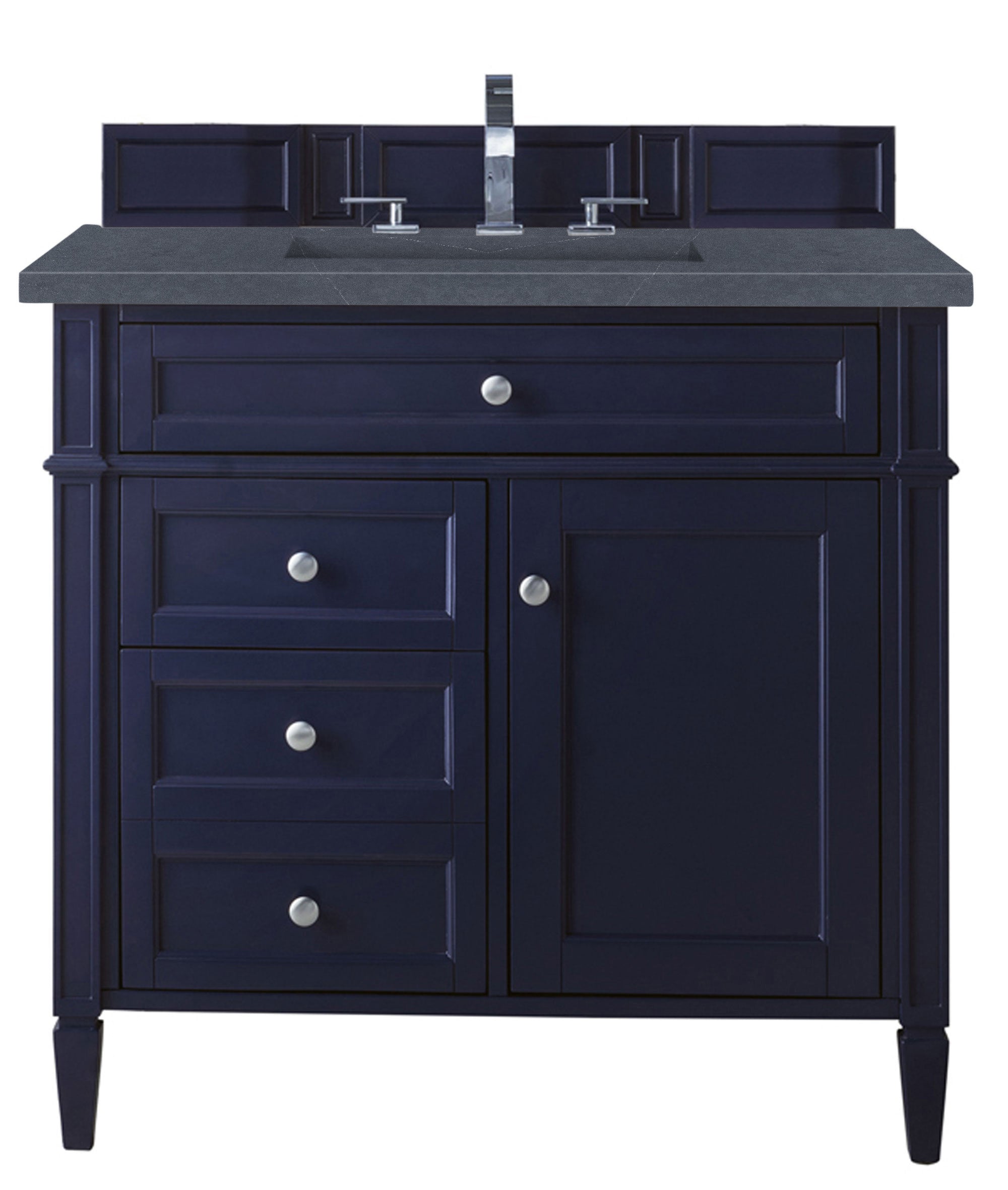James Martin Brittany 36" Single Vanity in Victory Bleu with 3cm Countertop