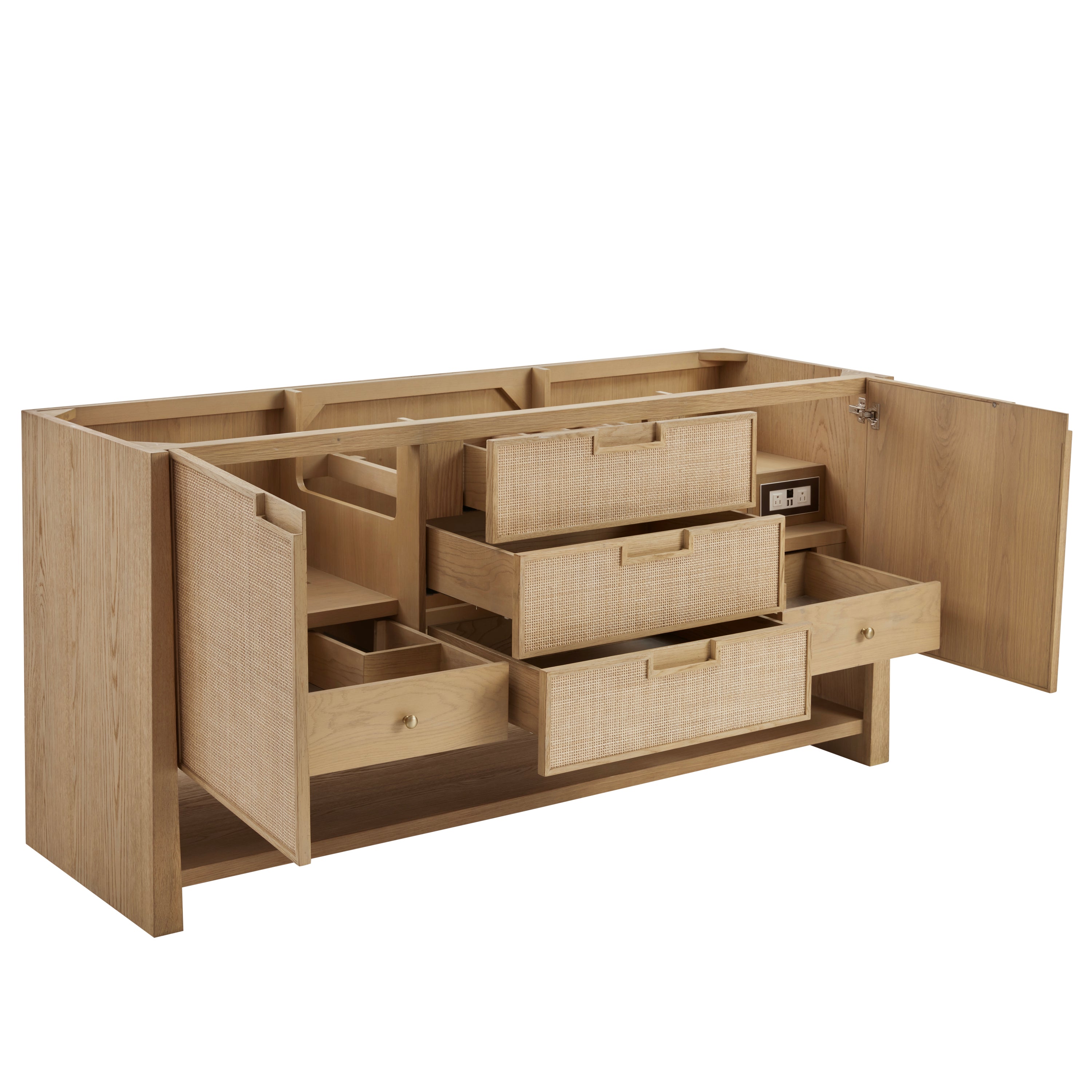 James Martin Solene 72" Double Vanity in Seaside Oak with 3cm Countertop