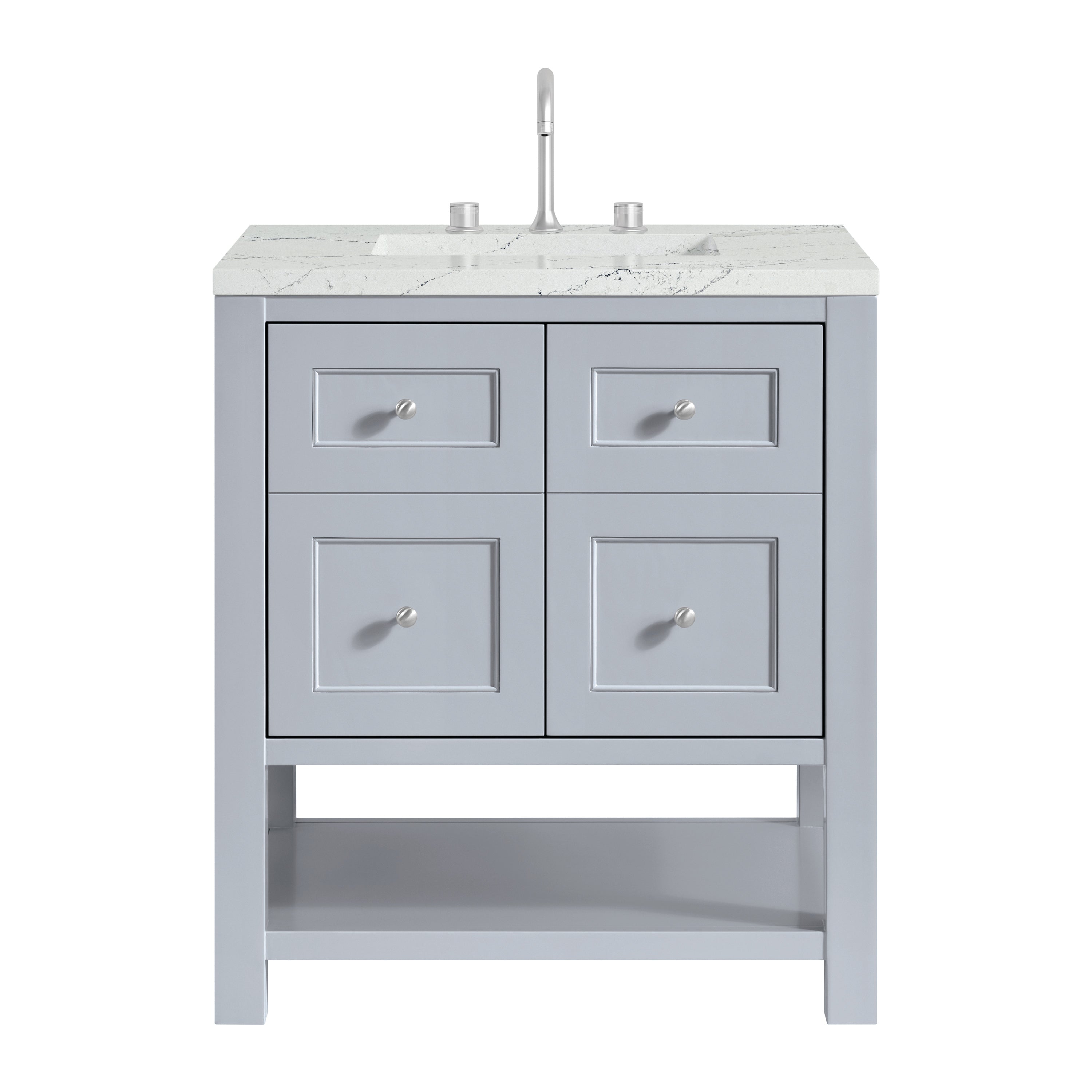 James Martin Breckenridge 30" Single in Serenity Blue with 3cm Countertop