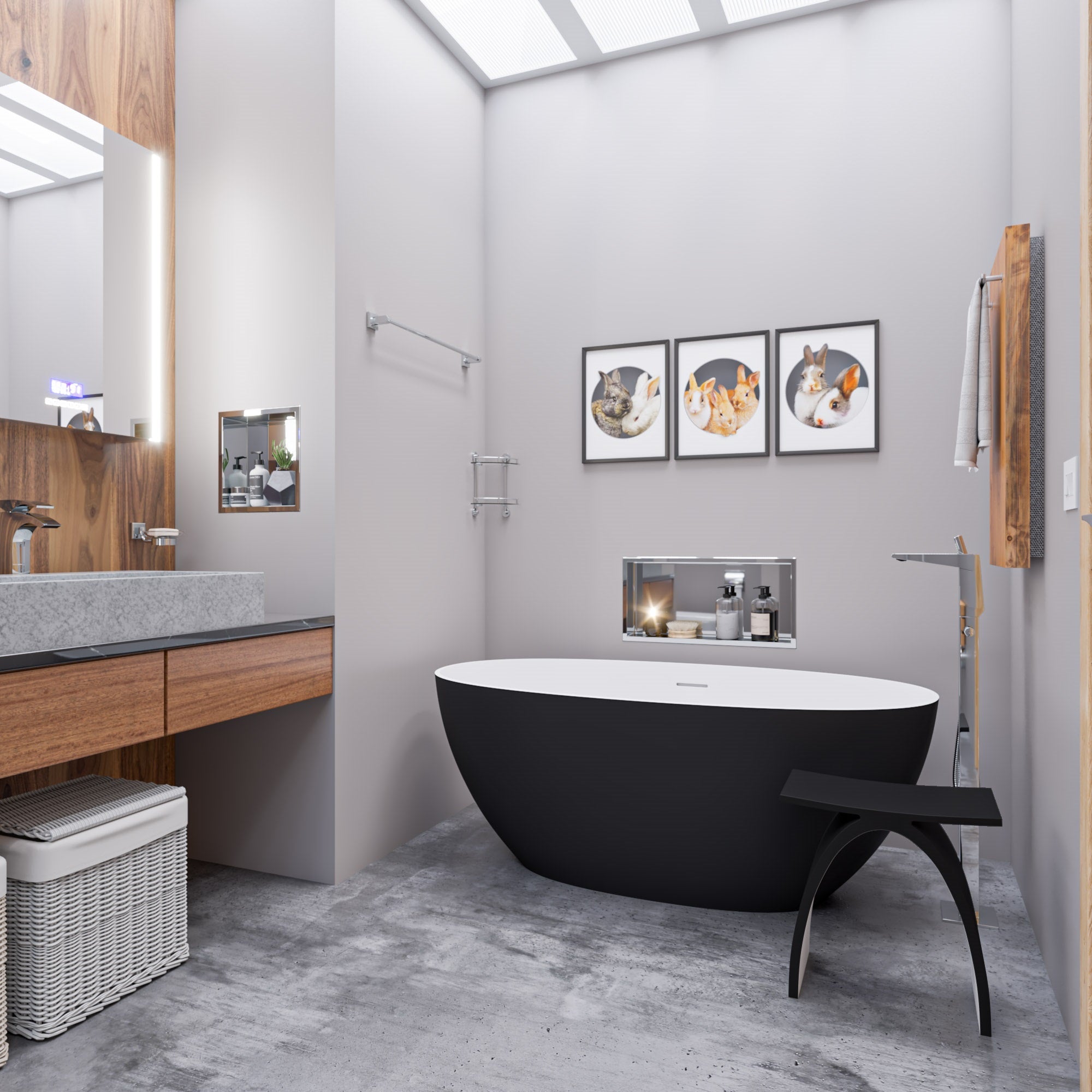 ALFI brand AB2475 Single Hole Floor Mounted Tub Filler