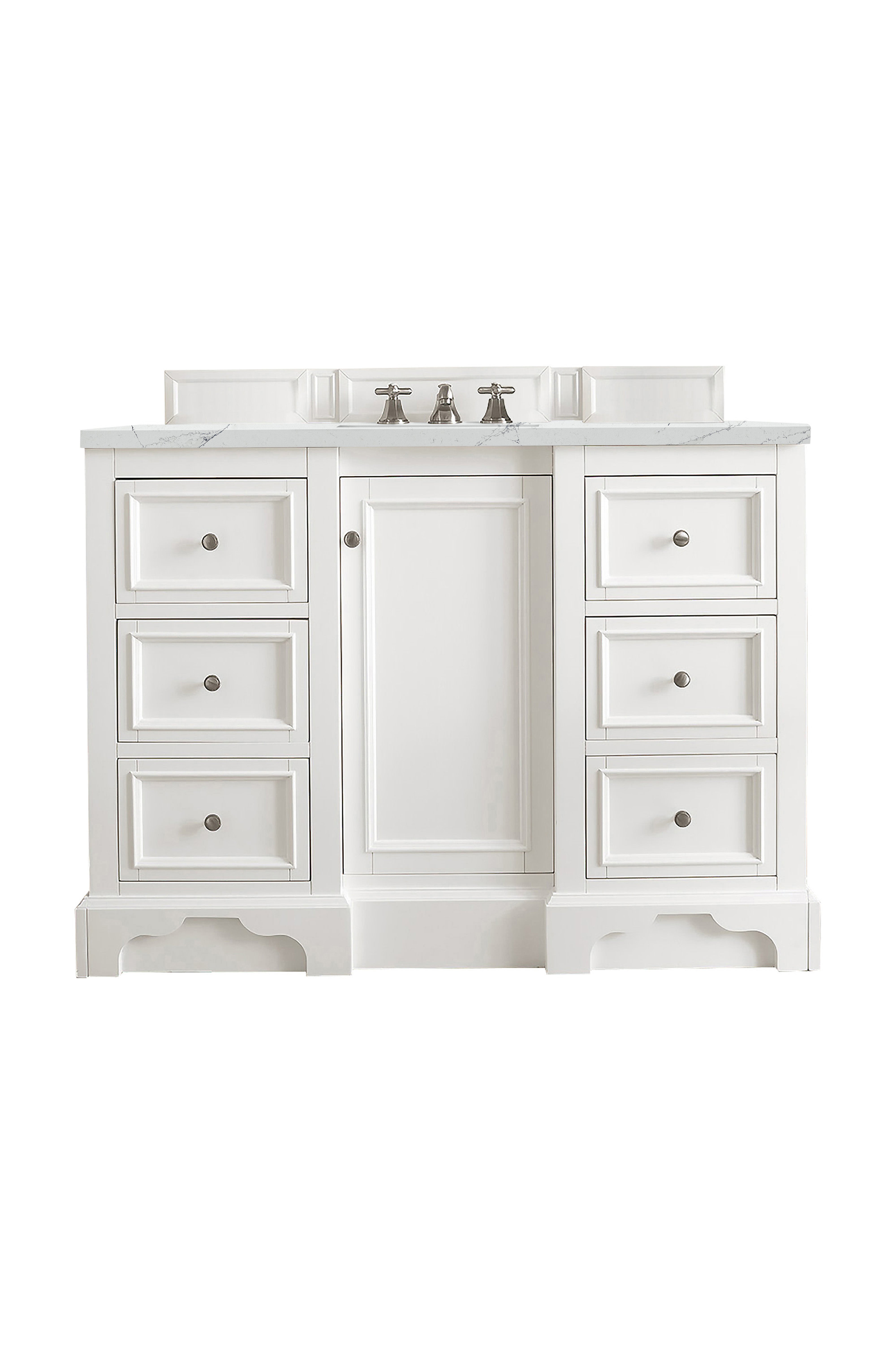 James Martin De Soto 48" Single Vanity in Bright White with 3cm Countertop