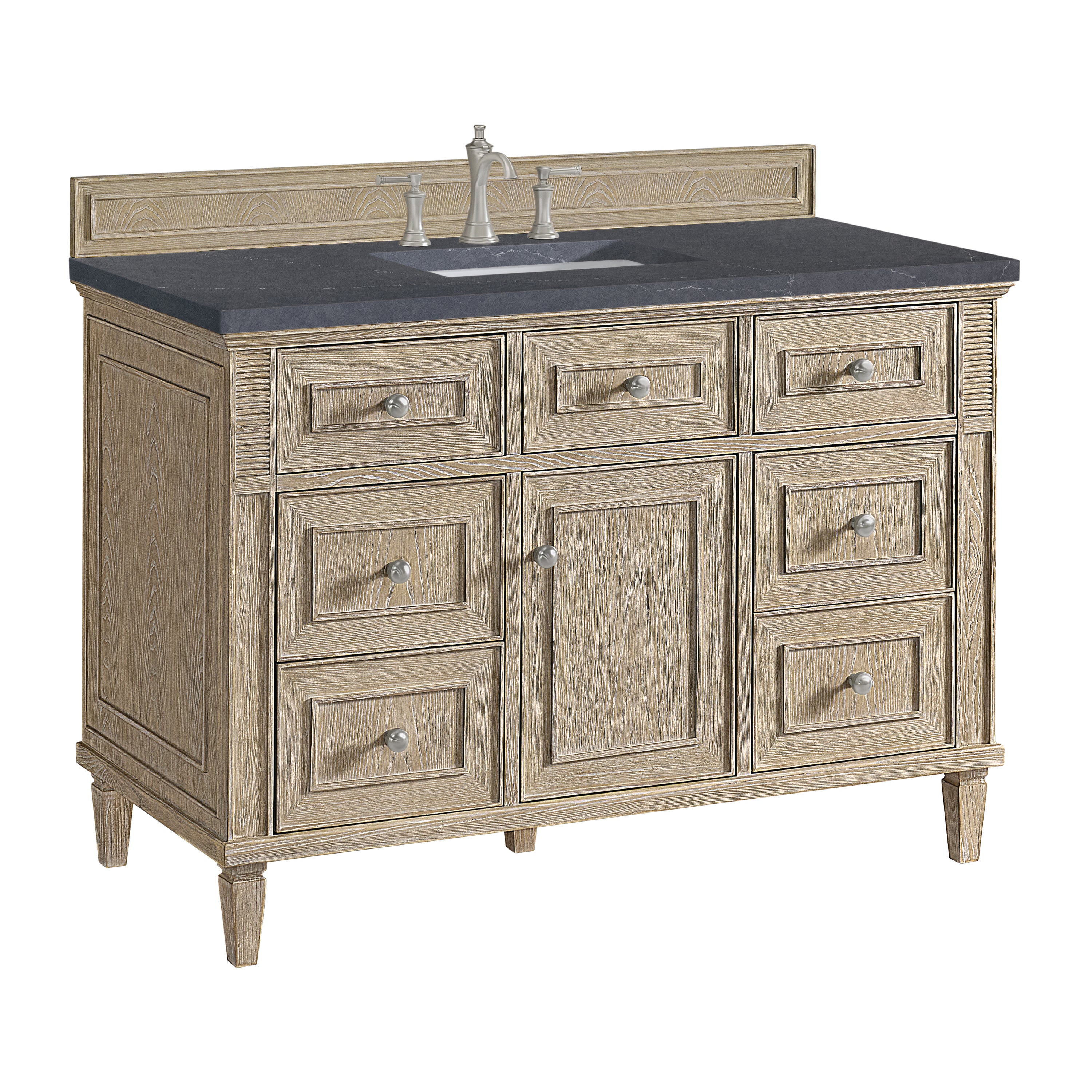 James Martin Lorelai 48" Single Vanity in Whitewashed Oak with 3cm Countertop