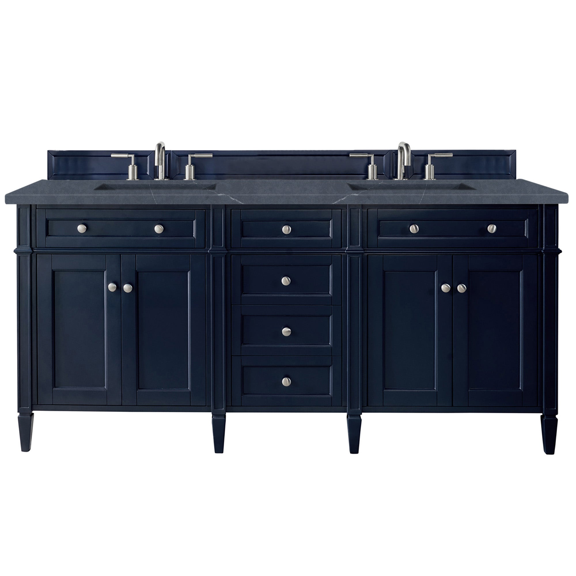 James Martin Brittany 72" Double Vanity in Victory Bleu with 3cm Countertop