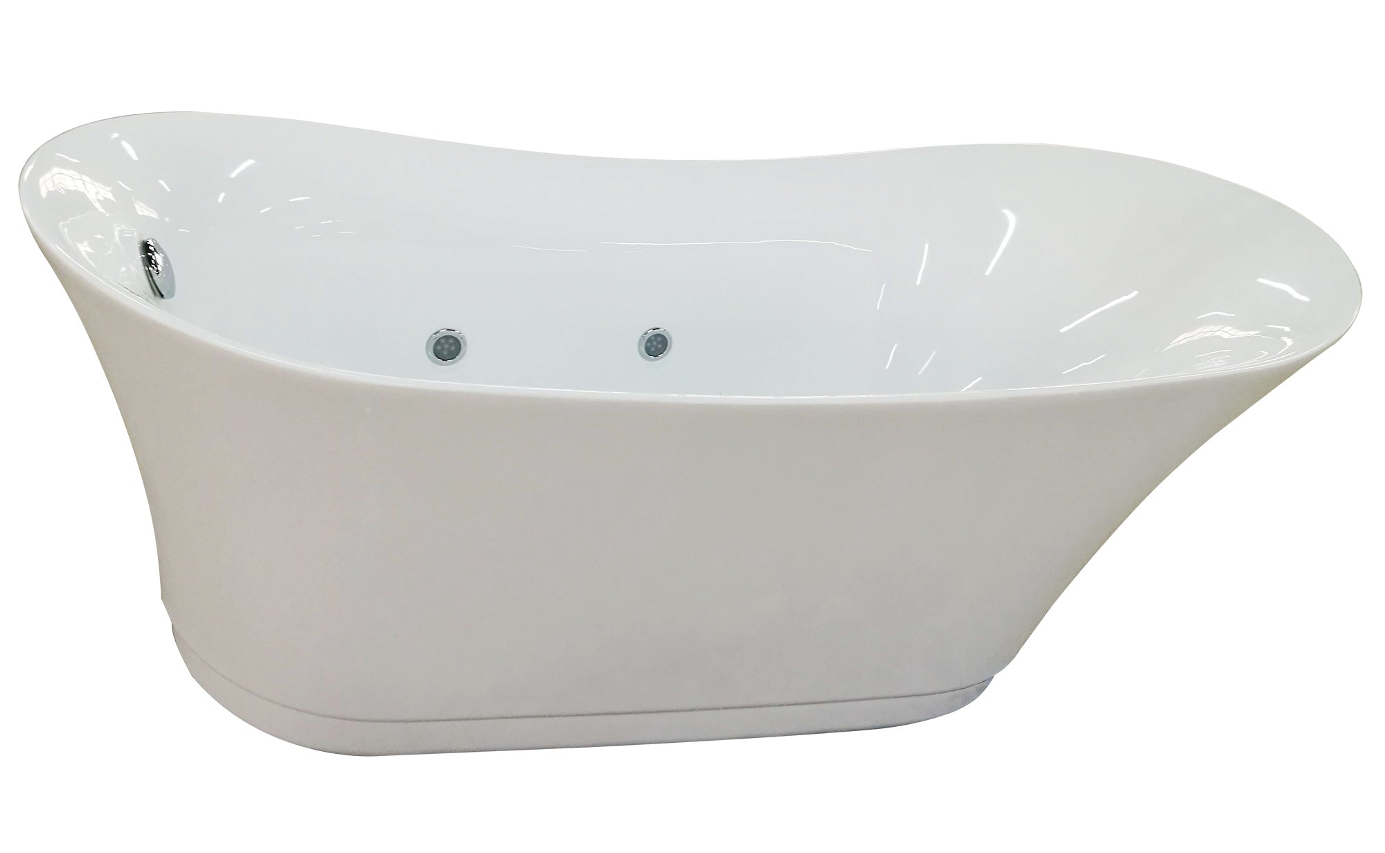 EAGO AM2140 6′ White Freestanding Air Bubble Bathtub with LED Lighting