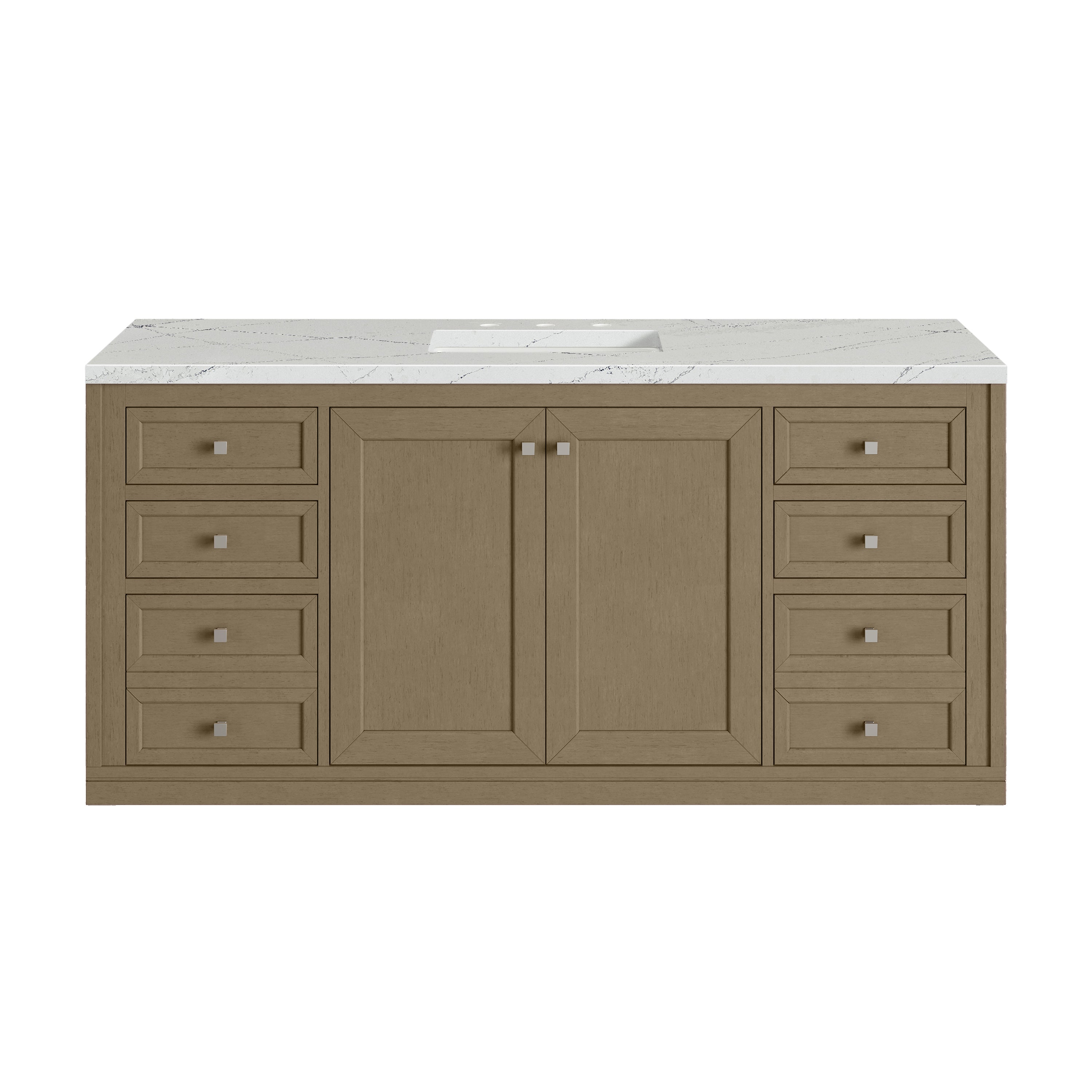 James Martin Chicago 60" Single Vanity in Walnut Whisper with 3cm Countertop