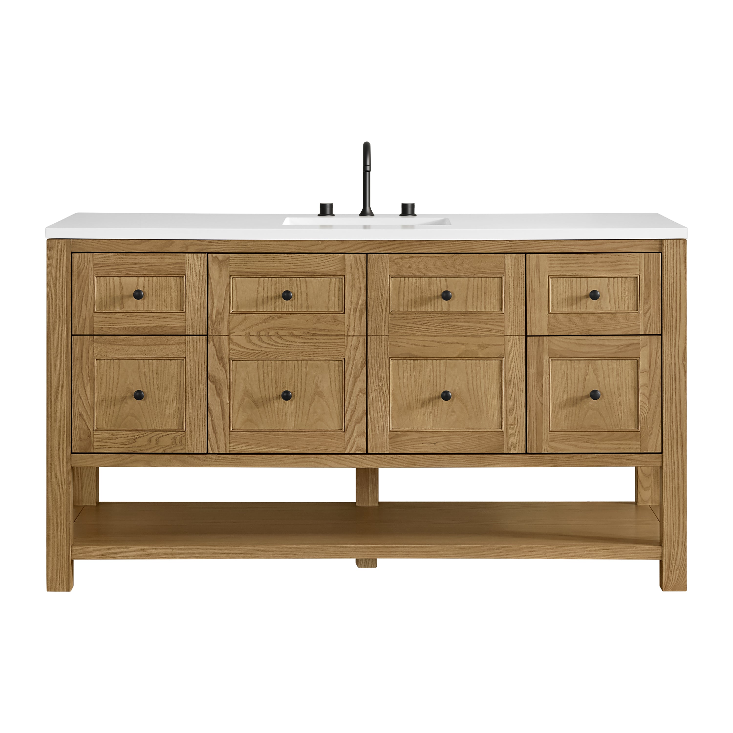 James Martin Breckenridge 60" Single Vanity in Light Natural Oak with 3cm Countertop