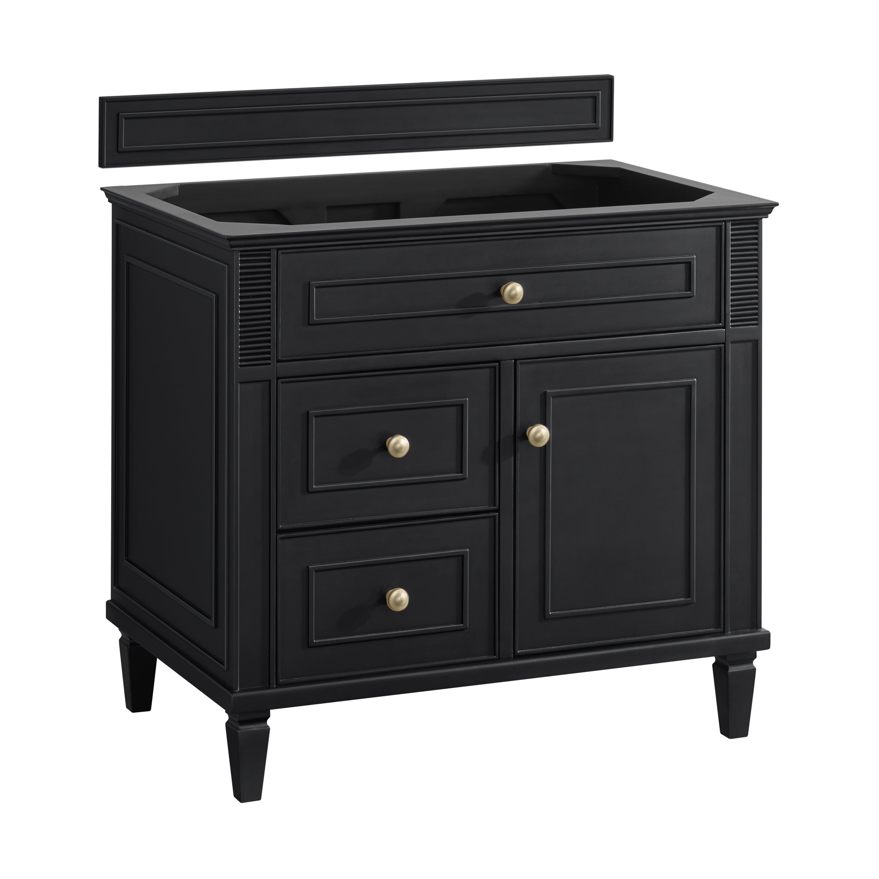 James Martin Lorelai 36" Single Vanity in Black Onyx with 3cm Countertop