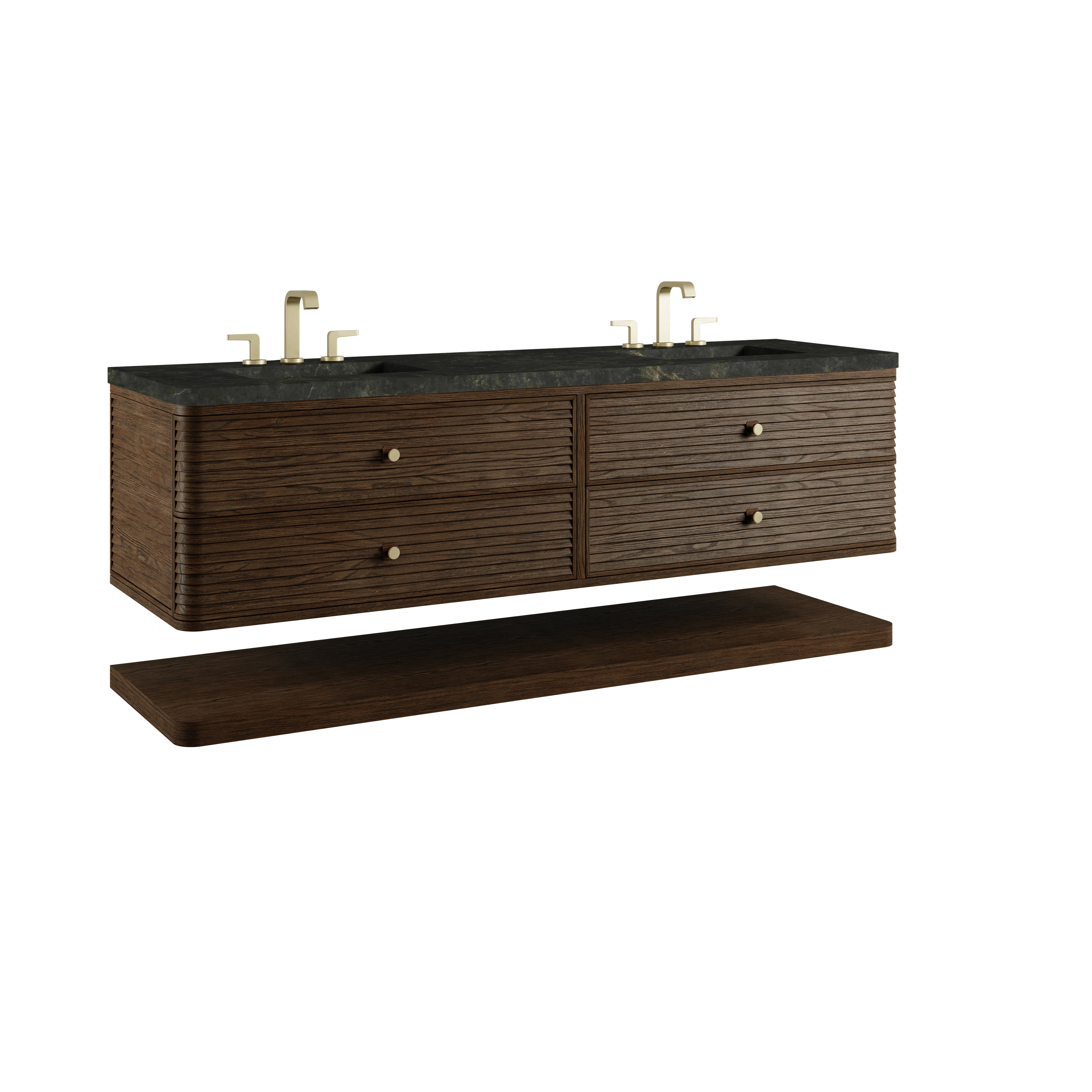 James Martin Allamari 72" Double Vanity in Sable with 3cm Countertop