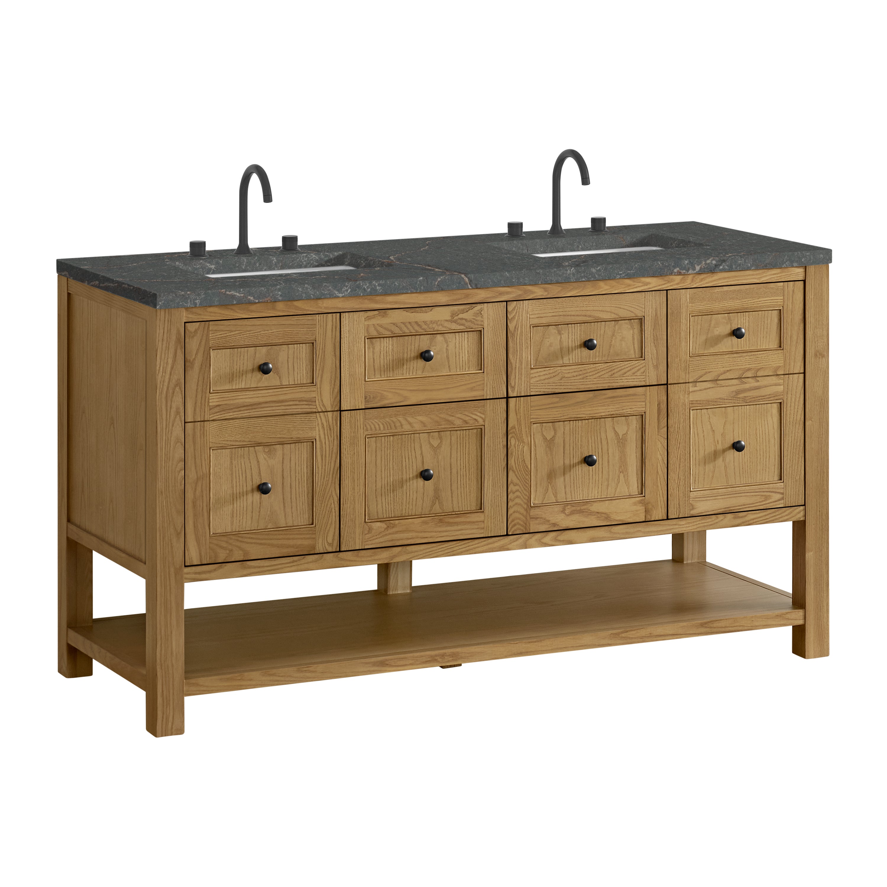 James Martin Breckenridge 60" Double Vanity in Light Natural Oak with 3cm Countertop
