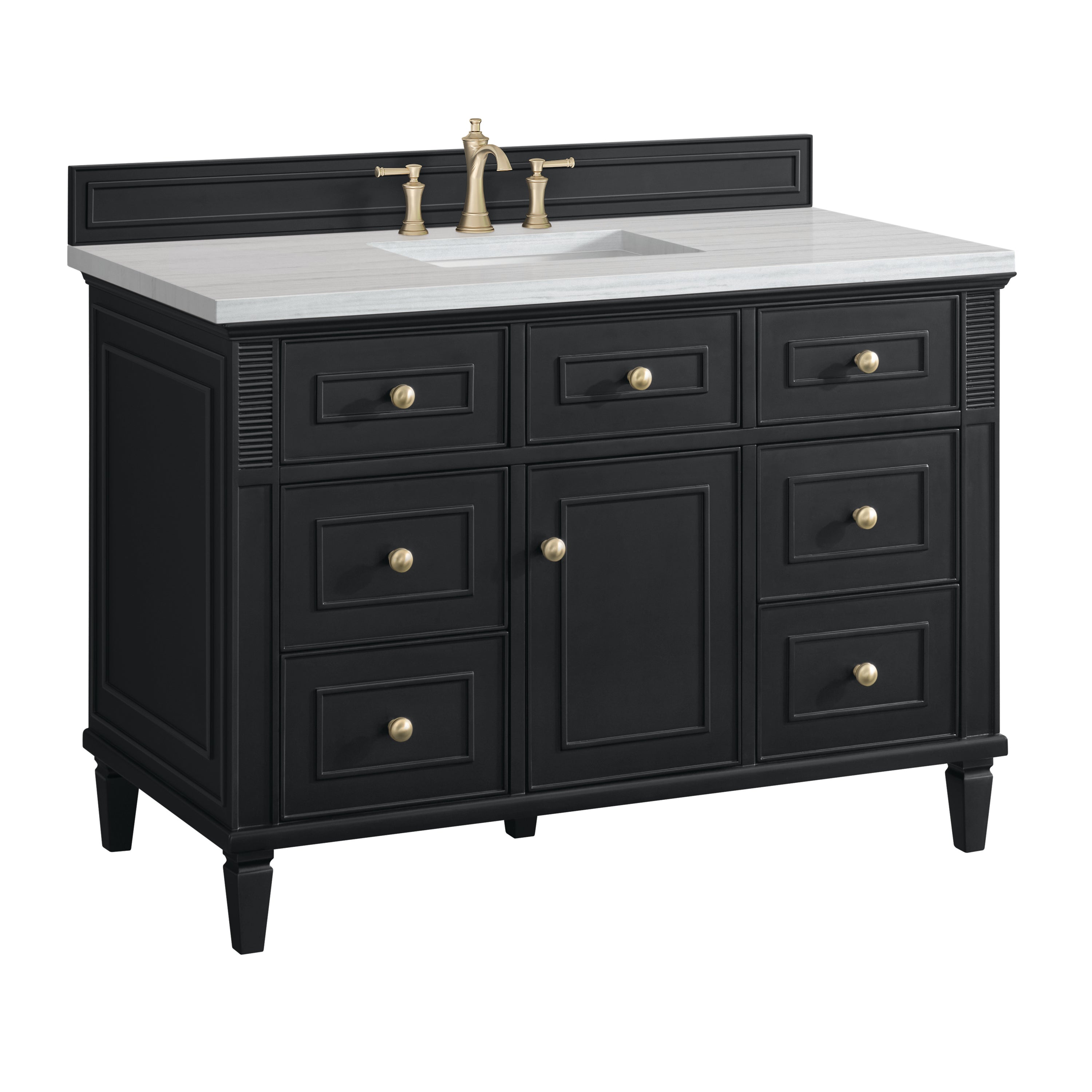 James Martin Lorelai 48" Single Vanity in Black Onyx with 3cm Countertop