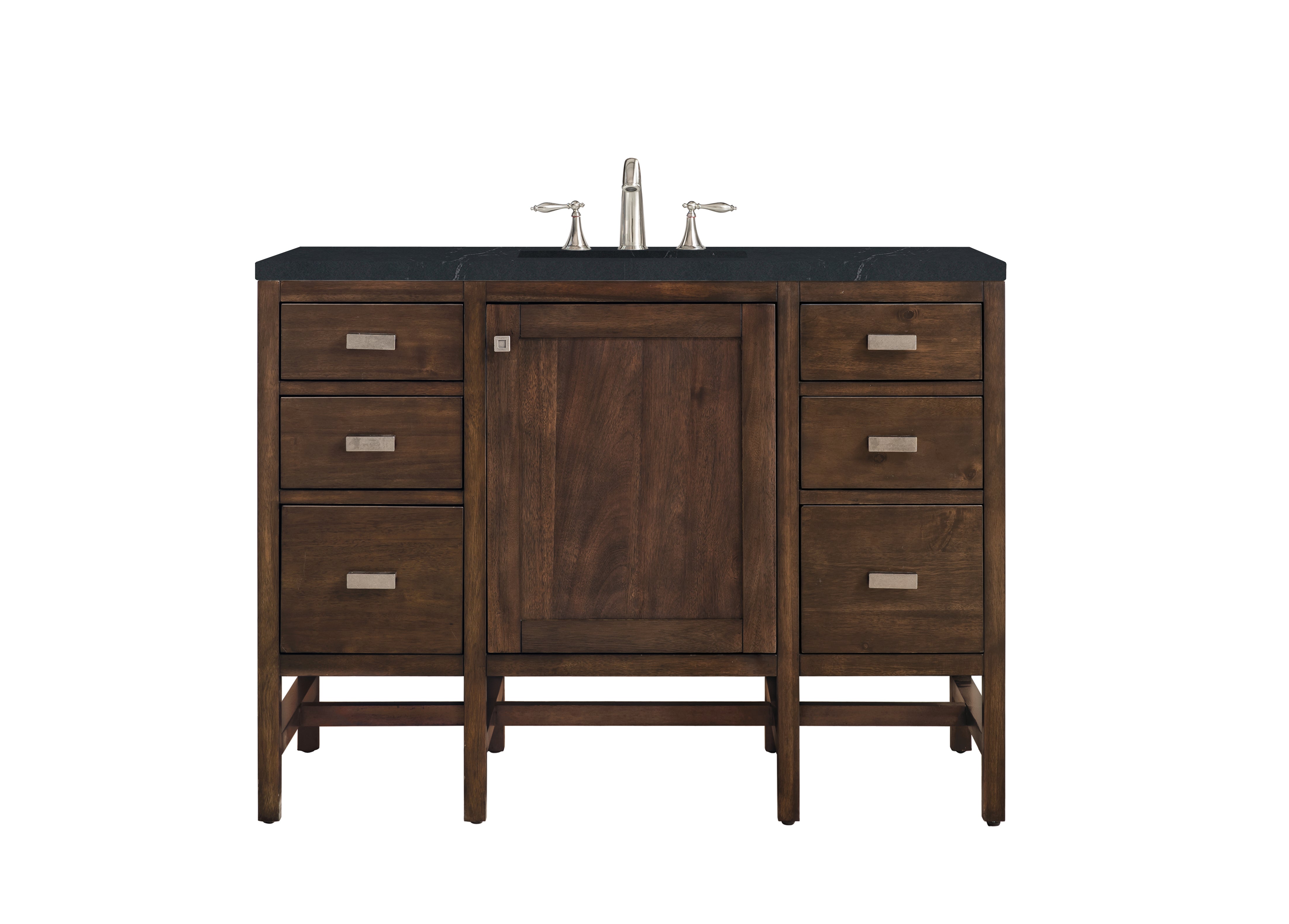 James Martin Addison 48" Single Vanity in Mid-Century Acacia with 3cm Countertop