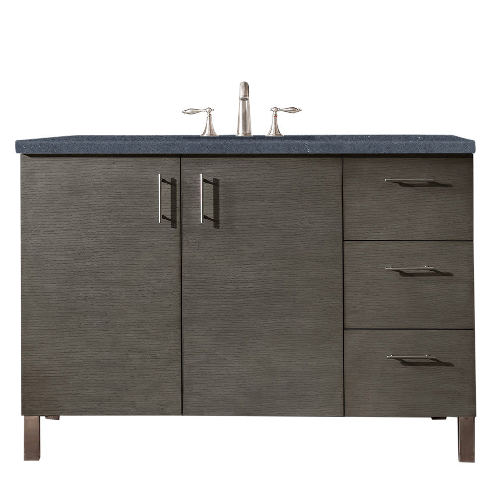 James Martin Metropolitan 48" Single Vanity in Silver Oak with 3cm Countertop