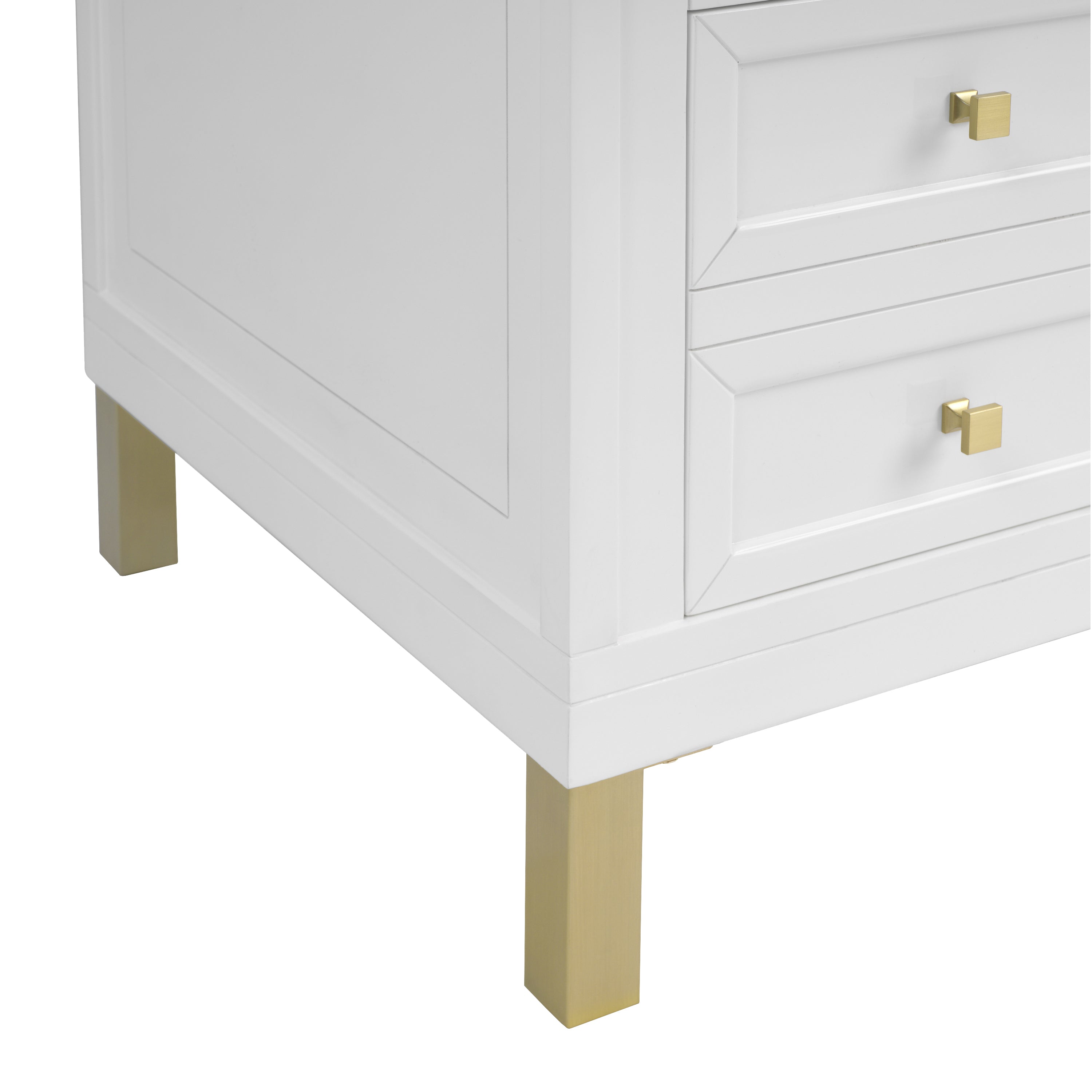 James Martin Chicago 60" Double Vanity in Glossy White with 3cm Countertop and FreePower Wireless Charger