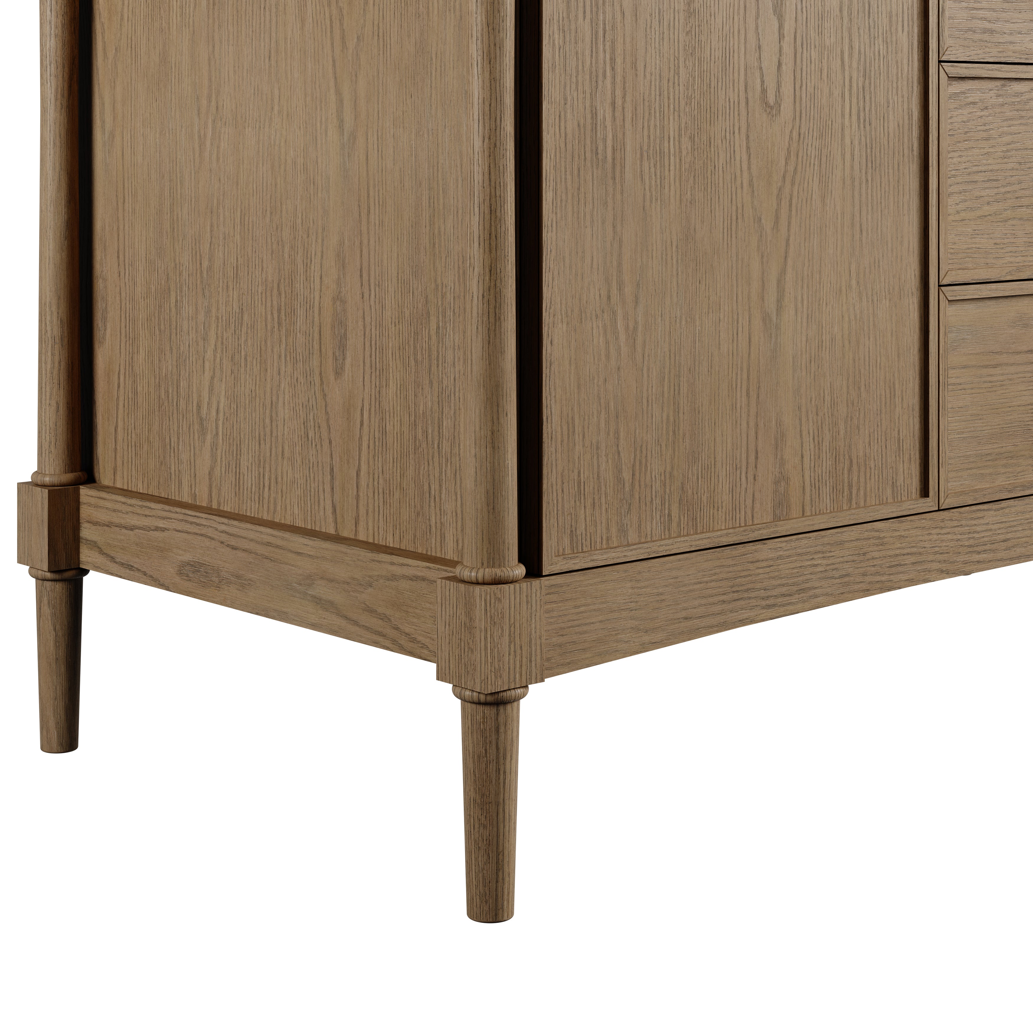 James Martin Kinnsden 48" Single Vanity in Weathered Oak with 3cm Countertop and FreePower Wireless Charger
