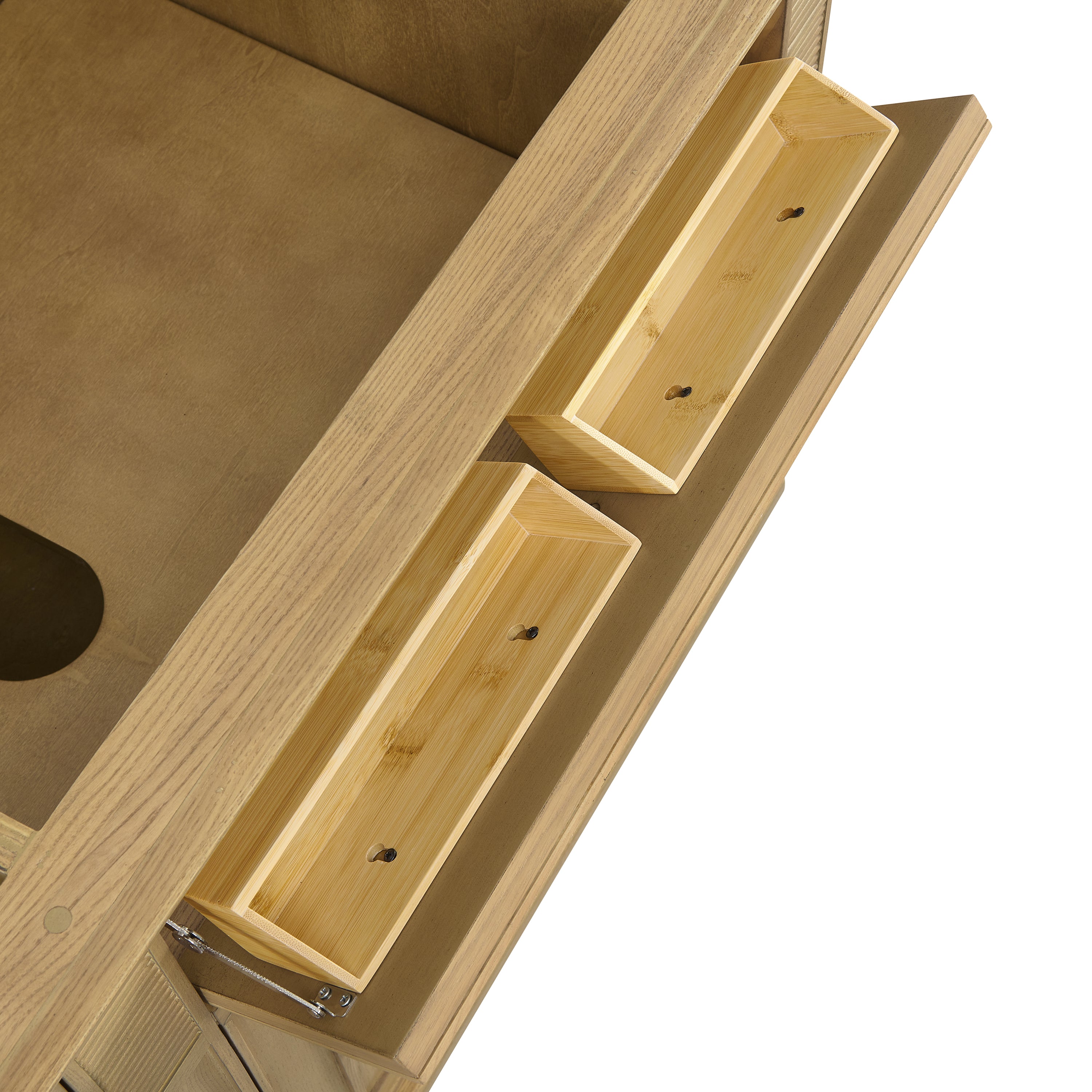 James Martin Lorelai 72" Double Vanity in Light Natural Oak with 3cm Countertop and FreePower Wireless Charger