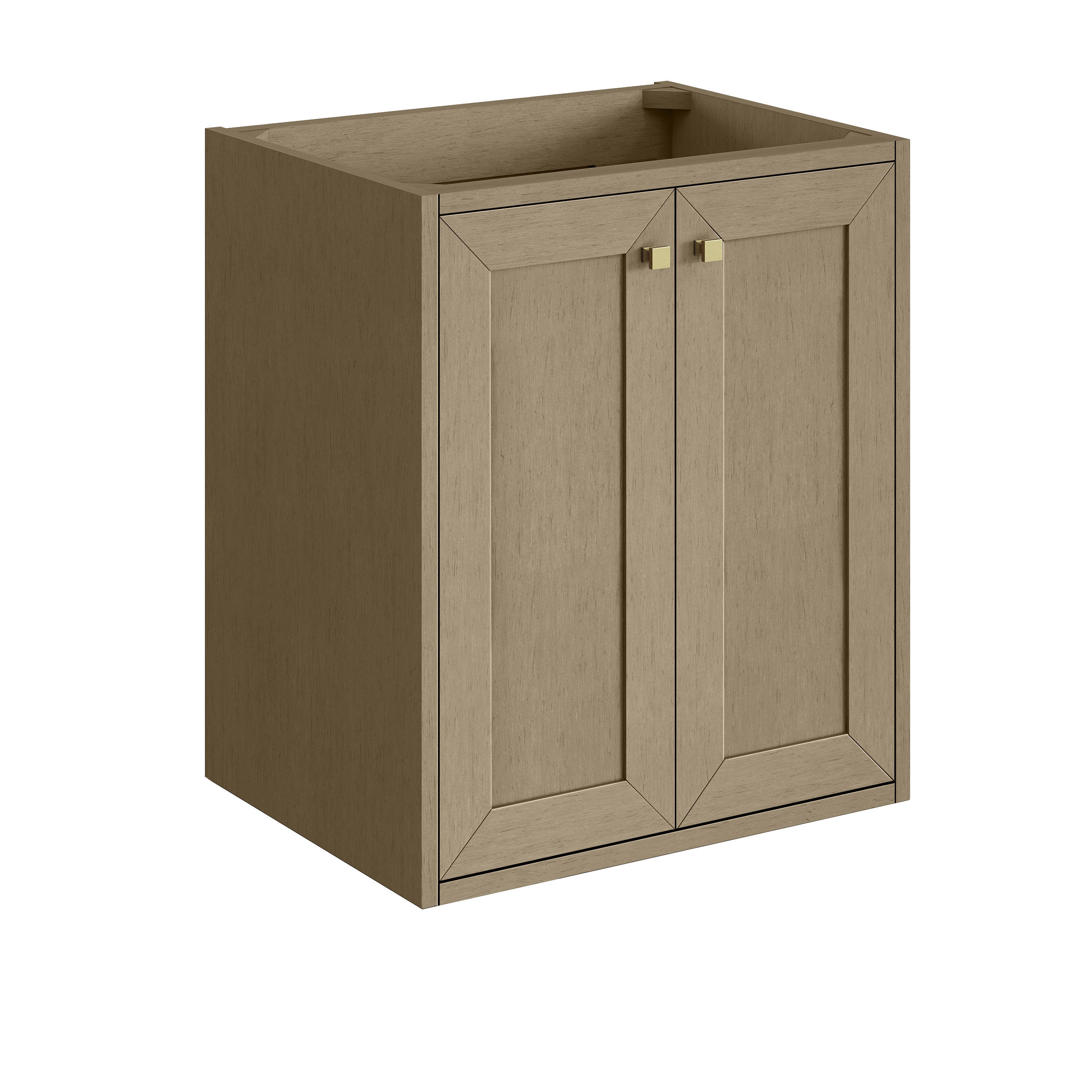 James Martin Chianti 24" Single Vanity in Glossy White with White Glossy Composite Stone Top