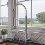 ALFI brand ABKF3787 Double Spout Commercial Spring Kitchen Faucet