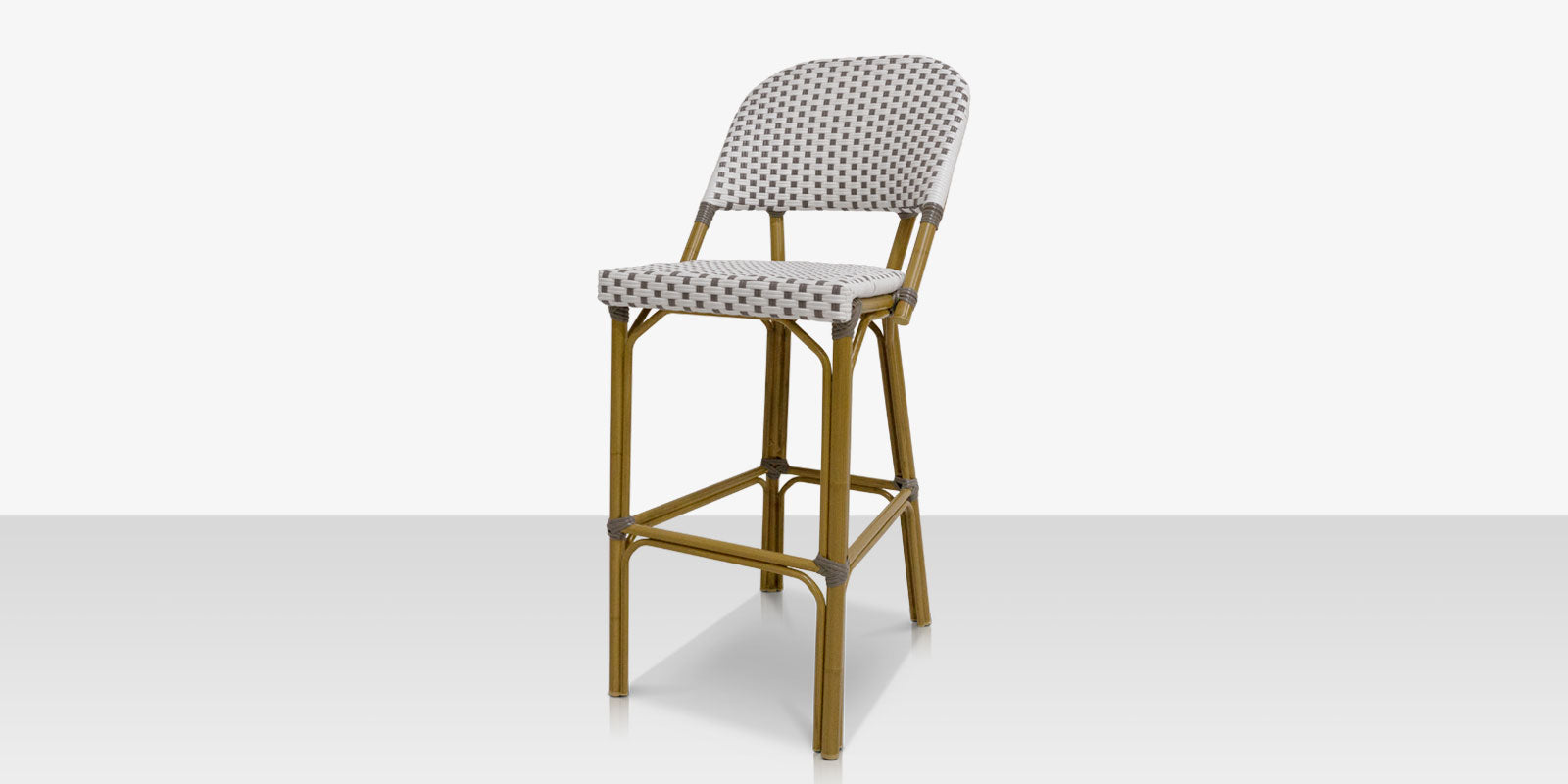Paris Bar Side Chair - Gray and White