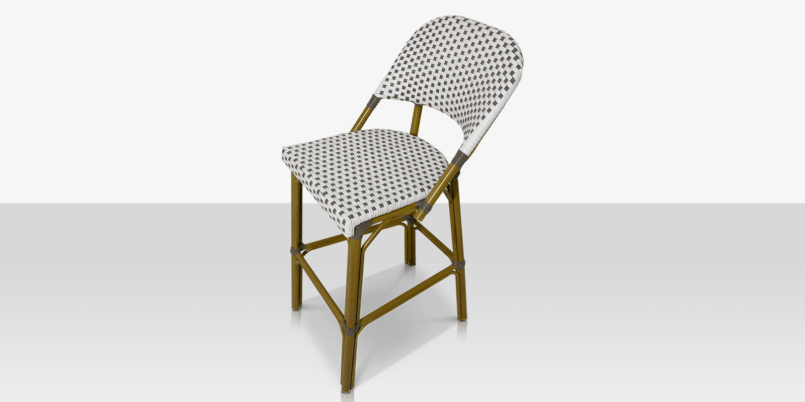 Paris Bar Side Chair - Gray and White