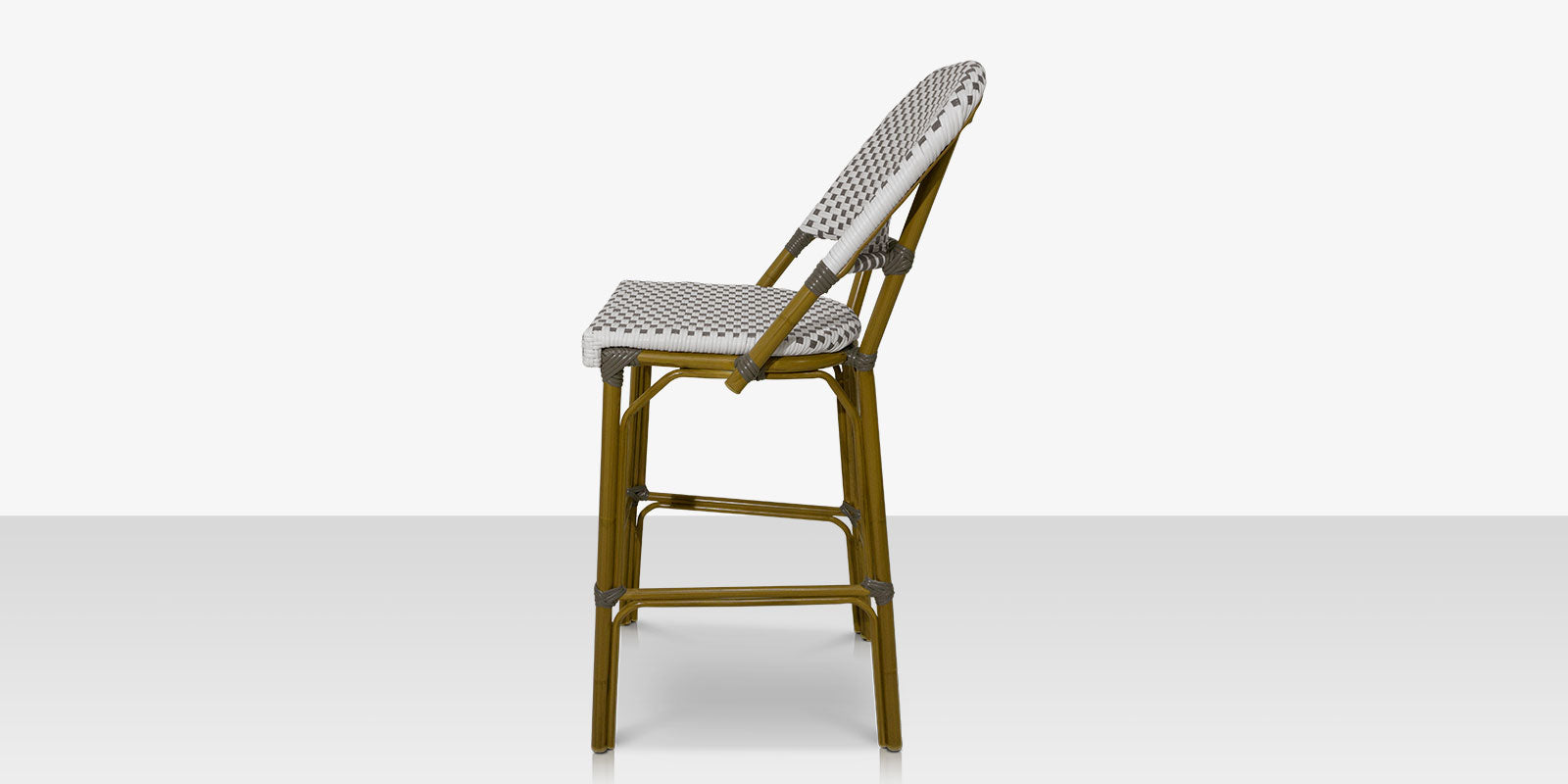 Paris Bar Side Chair - Gray and White