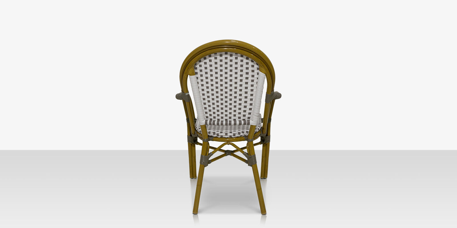 Paris Dining Arm Chair - Gray and White