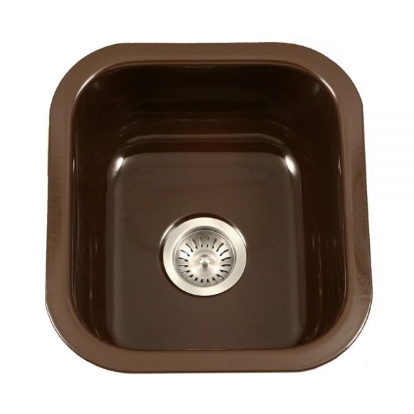 Houzer Porcela 13" Porcelain Enamel Steel Undermount Bar Sink