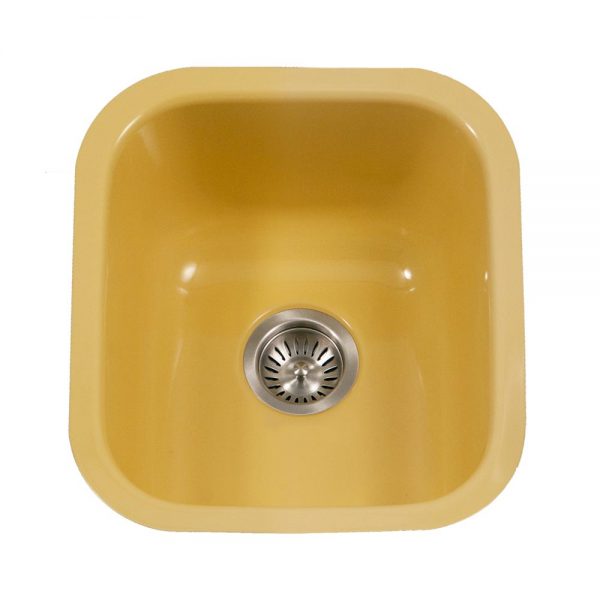 Houzer Porcela 13" Porcelain Enamel Steel Undermount Bar Sink