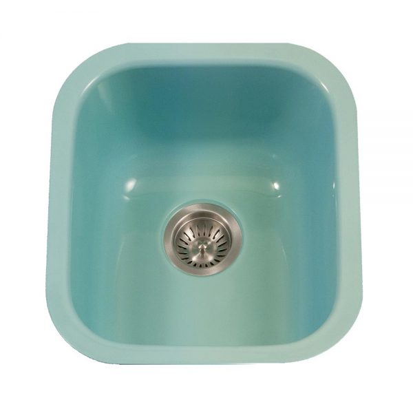 Houzer Porcela 13" Porcelain Enamel Steel Undermount Bar Sink