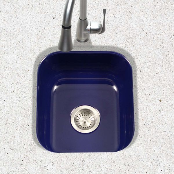 Houzer Porcela 13" Porcelain Enamel Steel Undermount Bar Sink