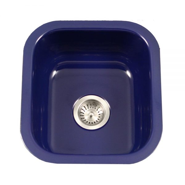 Houzer Porcela 13" Porcelain Enamel Steel Undermount Bar Sink