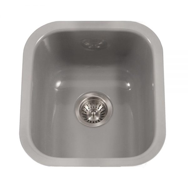 Houzer Porcela 13" Porcelain Enamel Steel Undermount Bar Sink