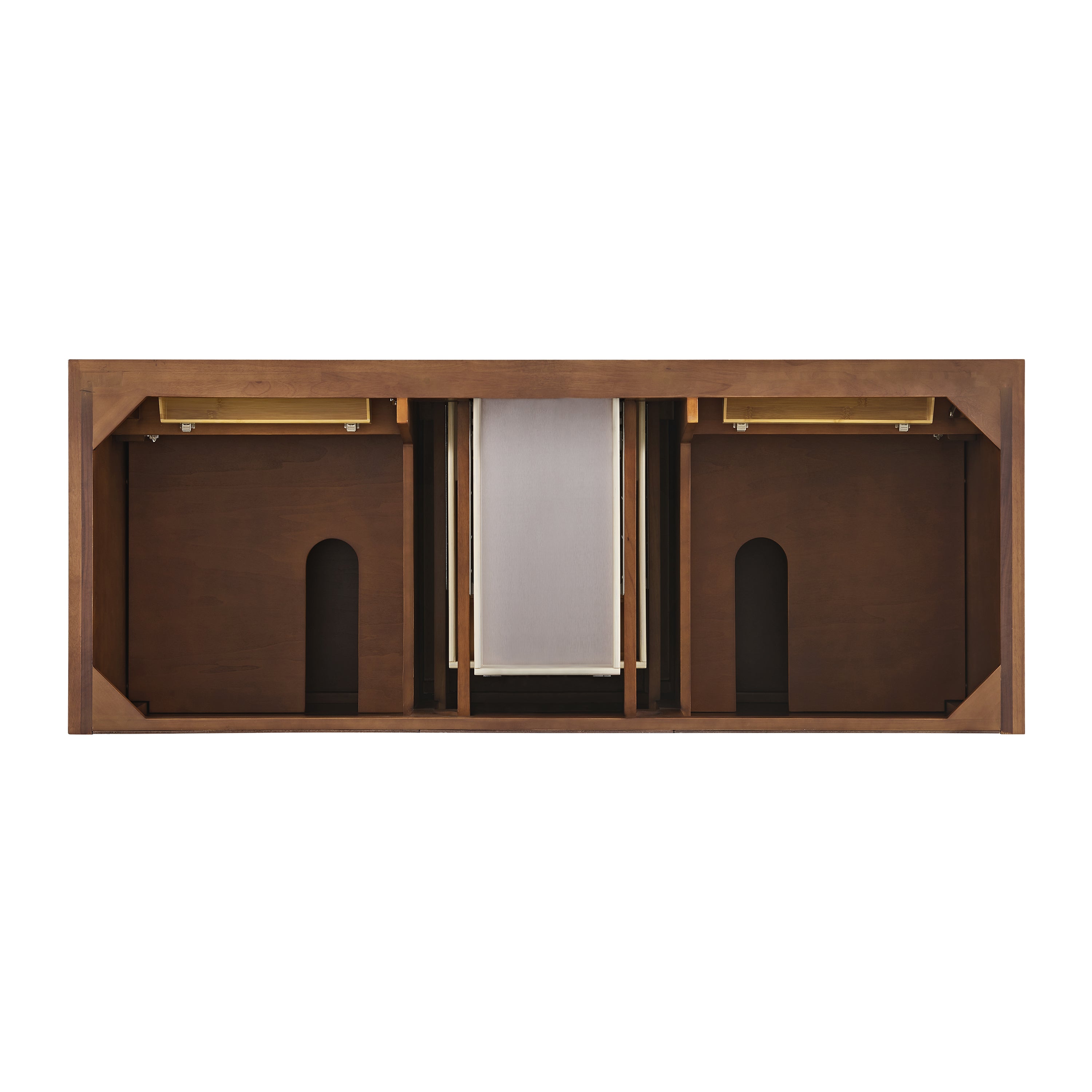 James Martin Lorelai 60" Double Vanity in Mid-Century Walnut with 3cm Countertop and FreePower Wireless Charger
