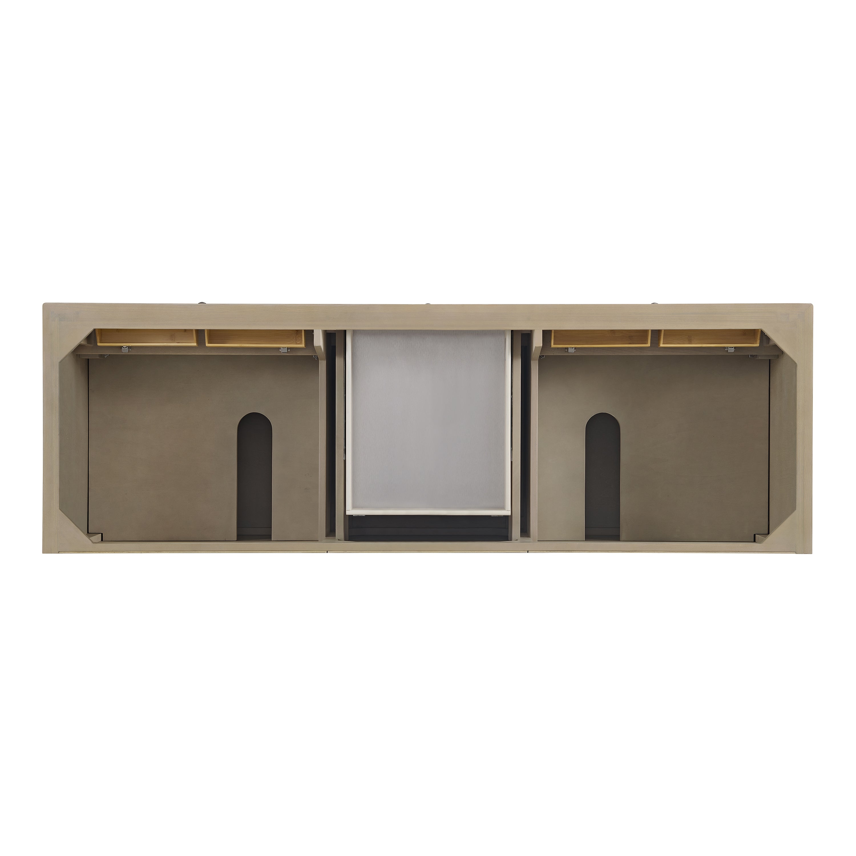 James Martin Lorelai 72" Double Vanity in Whitewashed Oak with 3cm Countertop and FreePower Wireless Charger