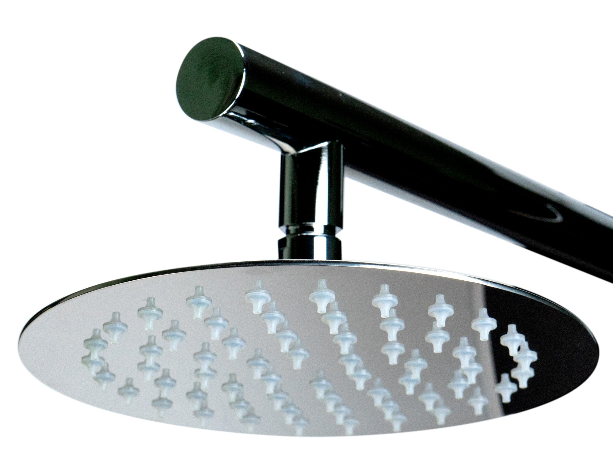 ALFI brand  ABSP55B Black Glass Shower Panel with 2 Body Sprays and Rain Shower Head
