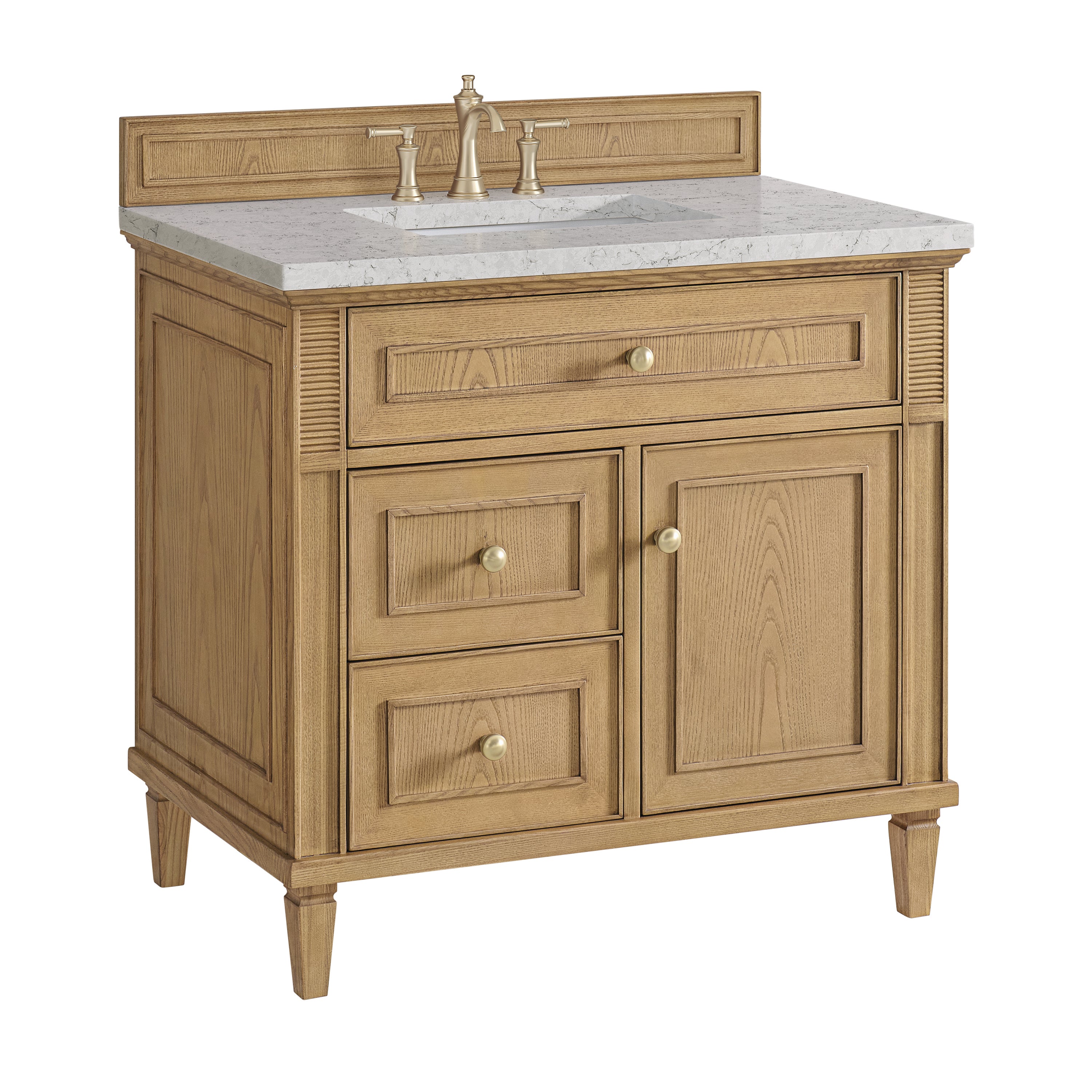 James Martin Lorelai 36" Single Vanity in Light Natural Oak with 3cm Countertop