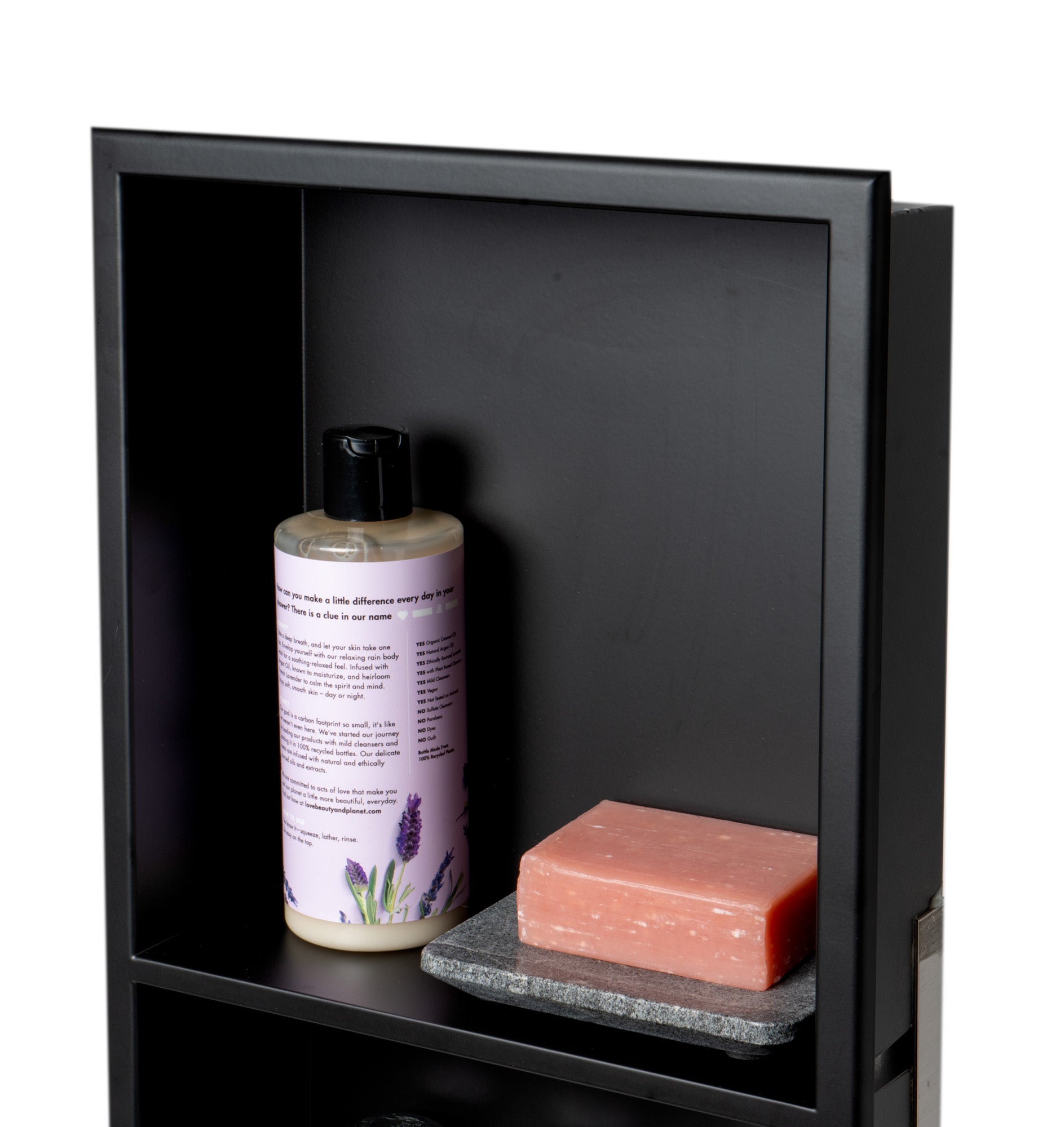 ALFI brand ABNC1224 12 x 24  Vertical Double Shelf Bath Shower Niche