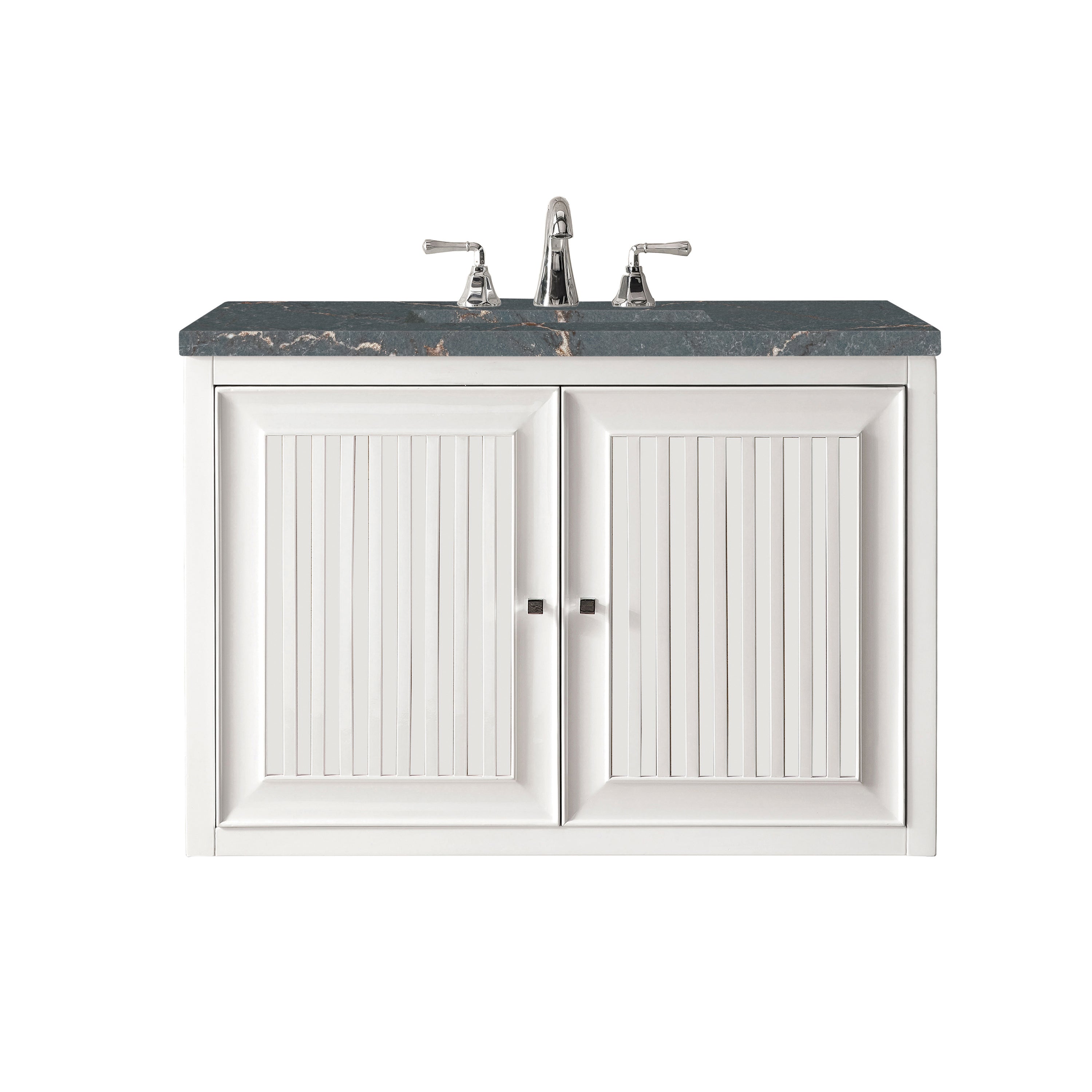 James Martin Athens 30" Single Vanity in Glossy White with 3cm Countertop